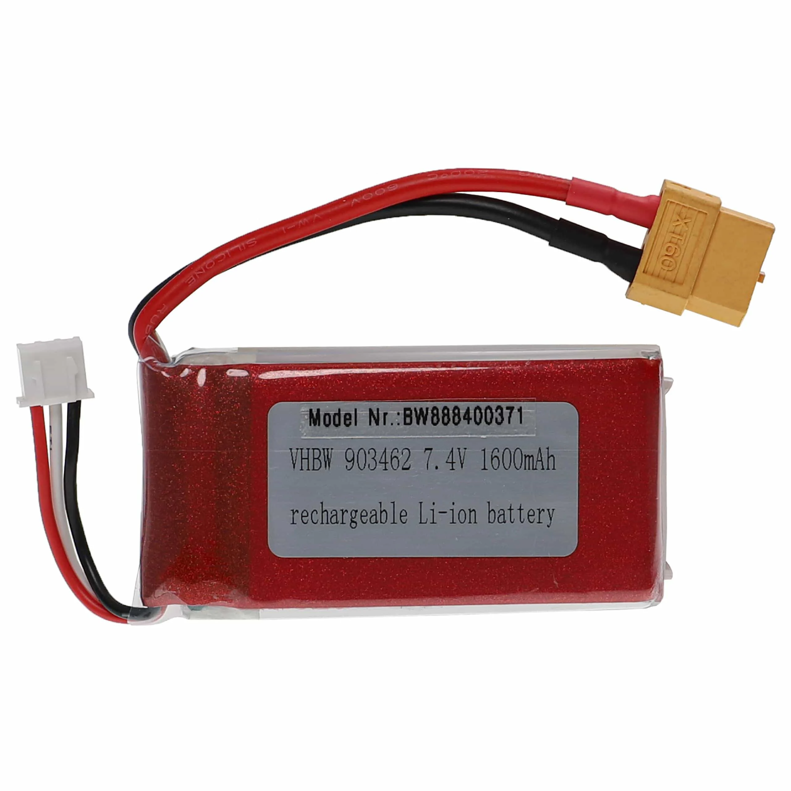 Batterie modèle radio-télécommandé - 1600mAh 7,4V Li-polymère, XT60