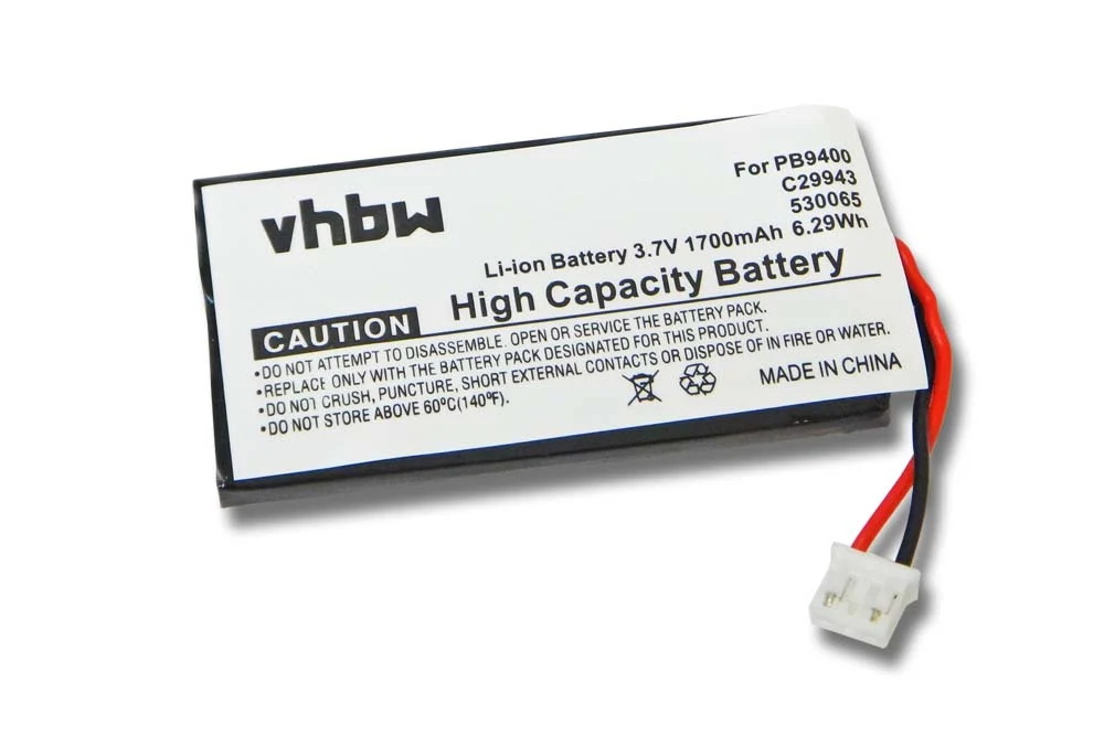 Batterie remplace Philips PB9400, C29943, 530065 pour télécommande Philips- 1700mAh 3,7V Li-ion