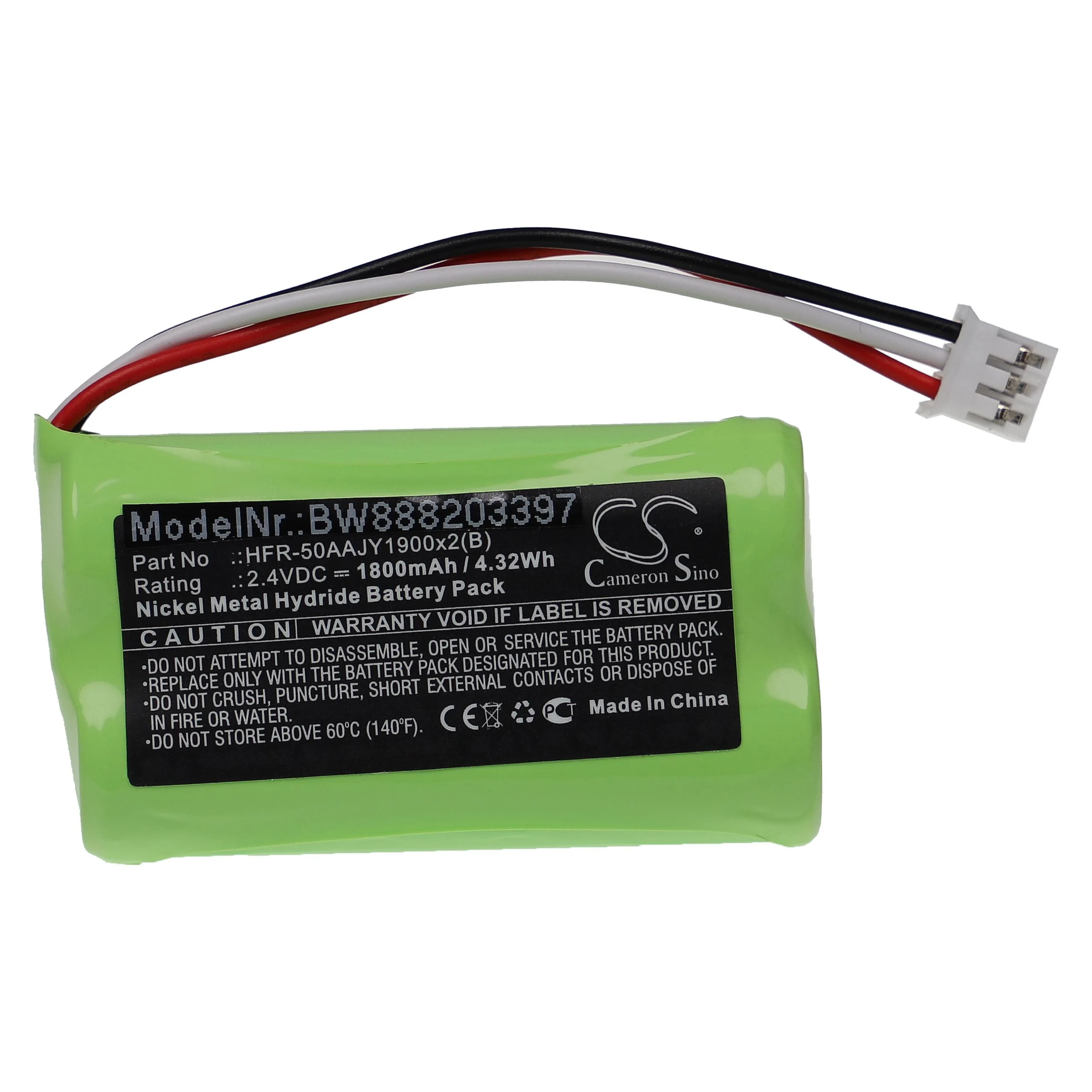 Batterie remplace Nvidia HRLR15/51, HFR-50AAJY1900x2(B) console de jeux - 1800mAh 2,4V NiMH