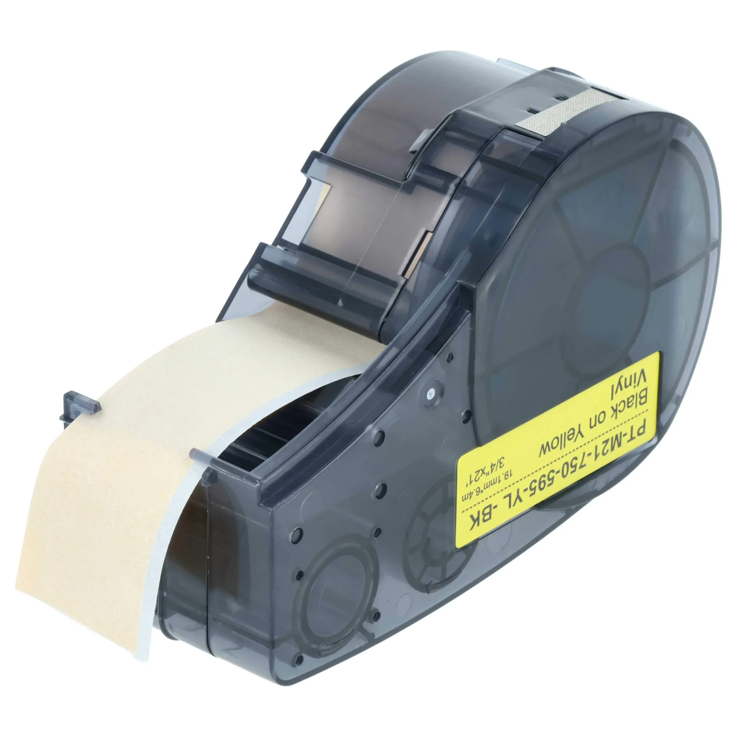 Cassette à ruban remplace Brady M21-750-595-YL - 19,05mm lettrage Noir ruban Jaune, plastique