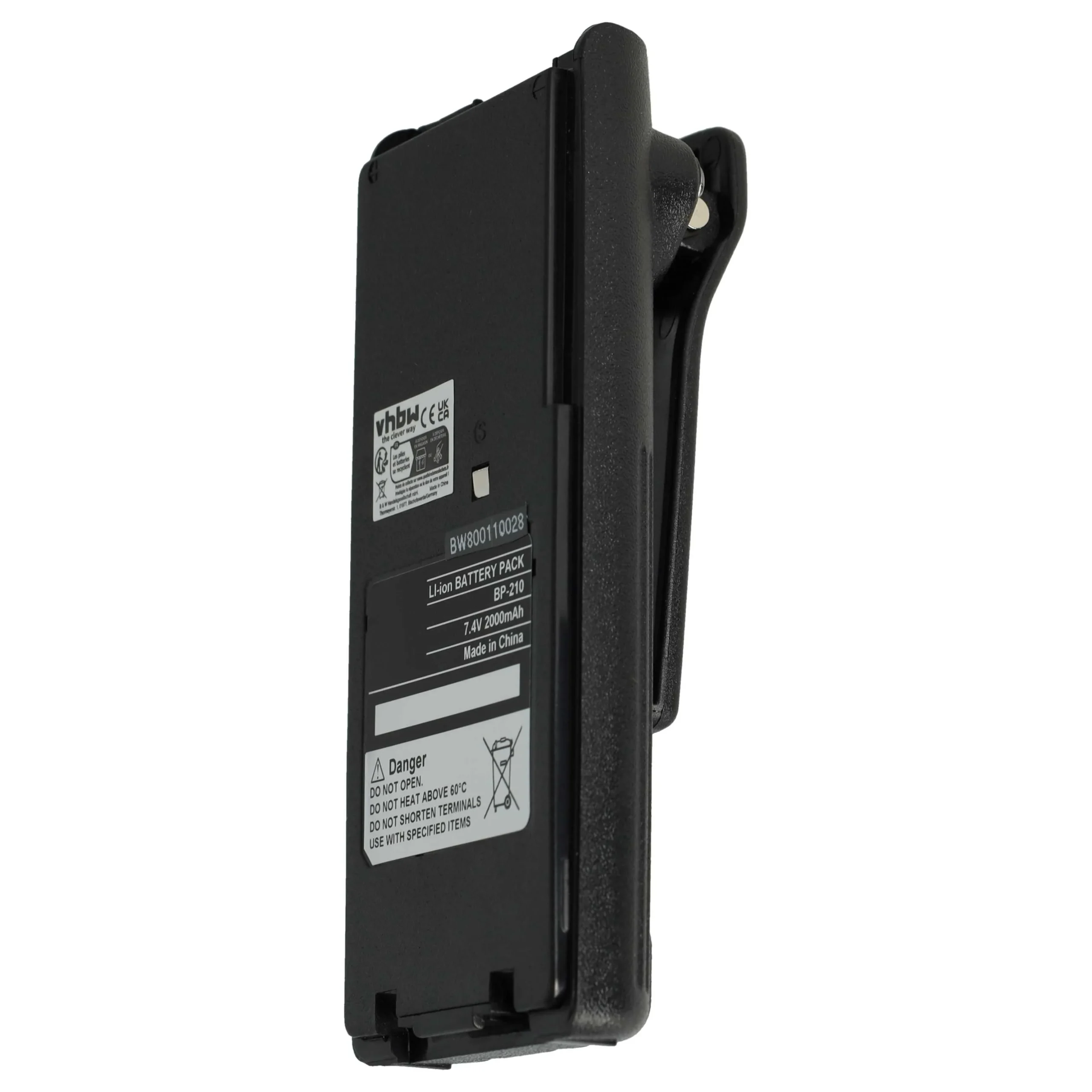 Batterie remplace Icom BP-210N, BP-210, BP-209N, BP-209 pour radio talkie-walkie Icom- 2000mAh 7,4V Li-ion