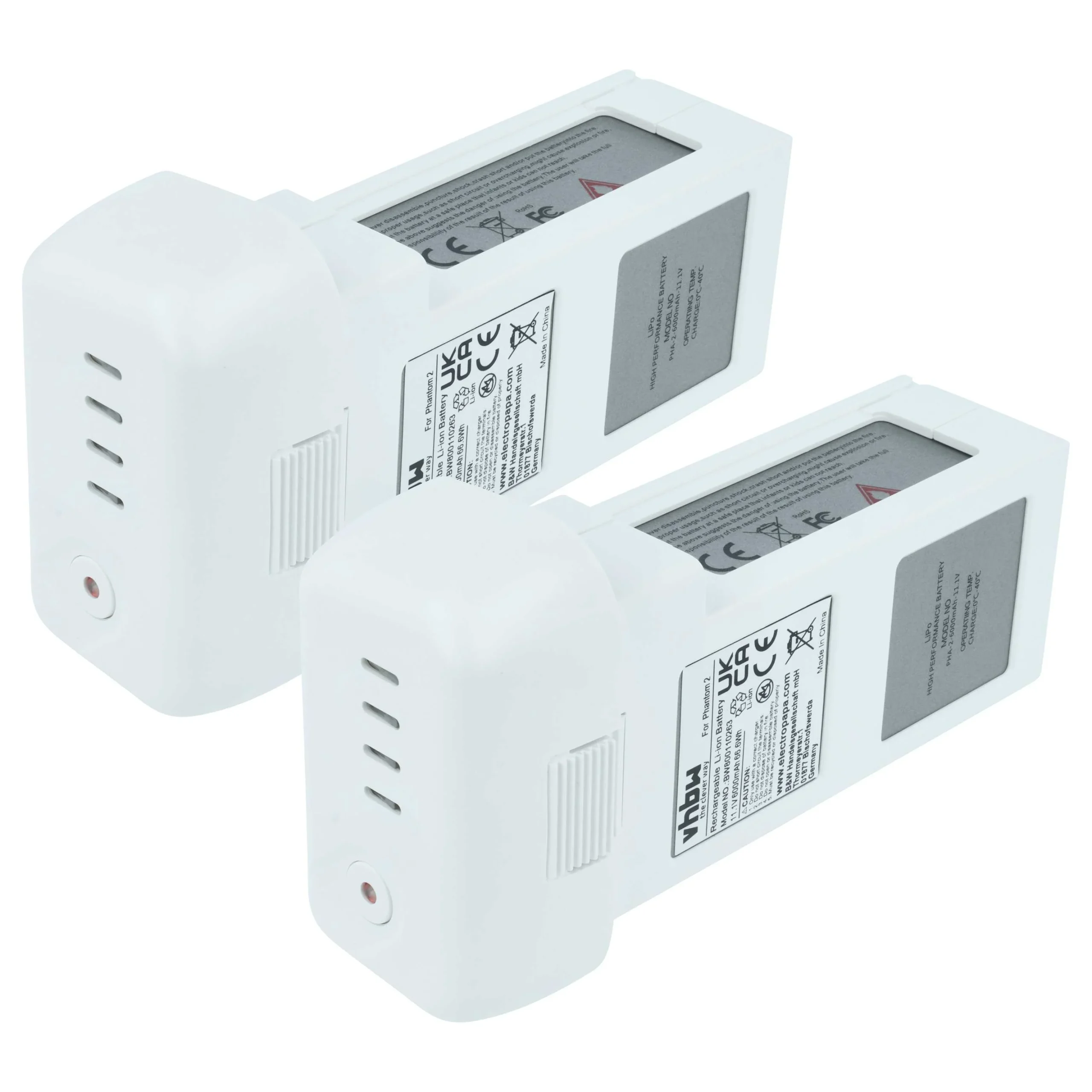 2x Batteries remplace DJI CP.PT.000395, CP.PT.000396, PHA-2, 733496 pour drone DJI- 6000mAh 11,1V Li-polymère