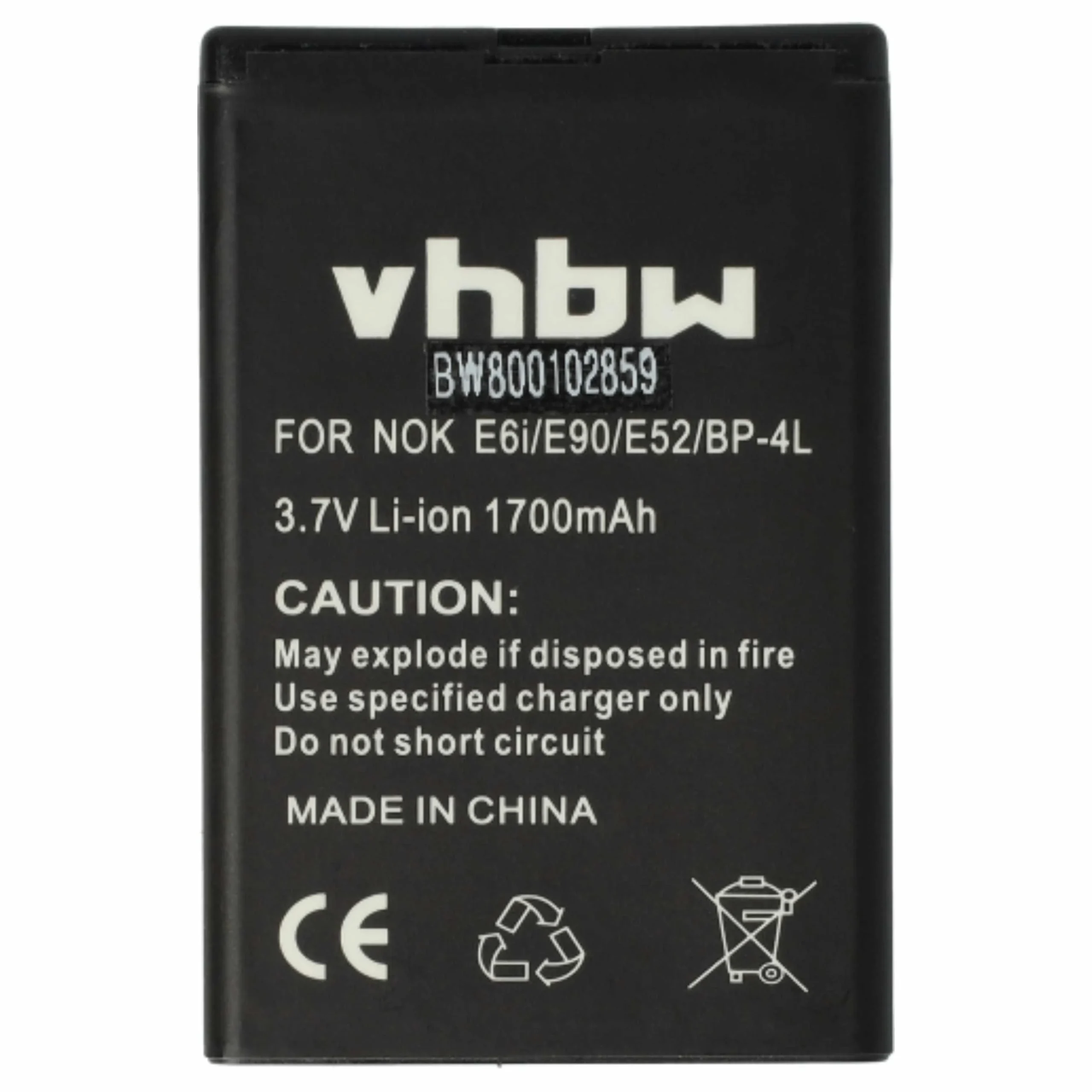 Batterie remplace ACE N4L120J, N4L120J téléphone portable Mobiado - 1700mAh 3,7V Li-ion