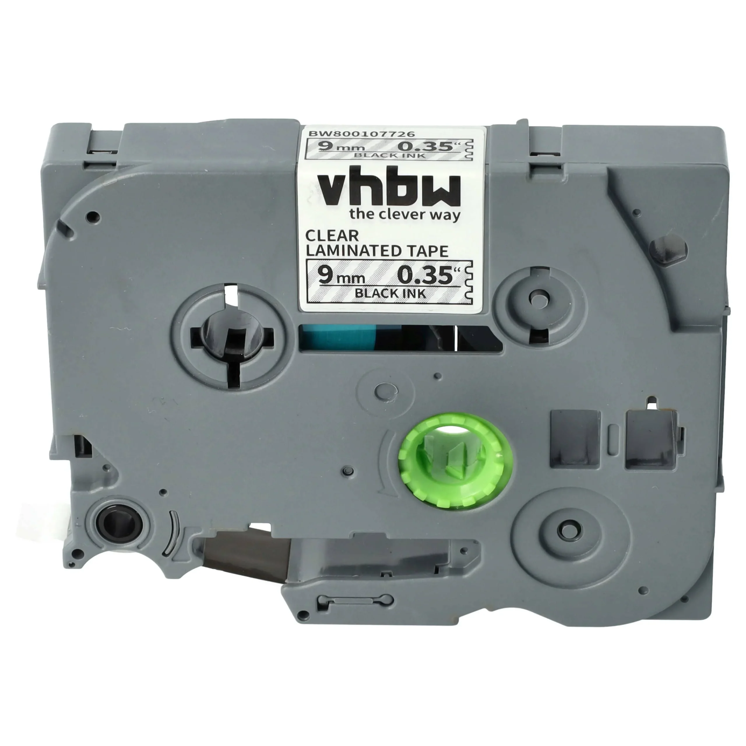 Cassette à ruban remplace Brother TZE-121L - 9mm lettrage Noir ruban Transparent, plastique