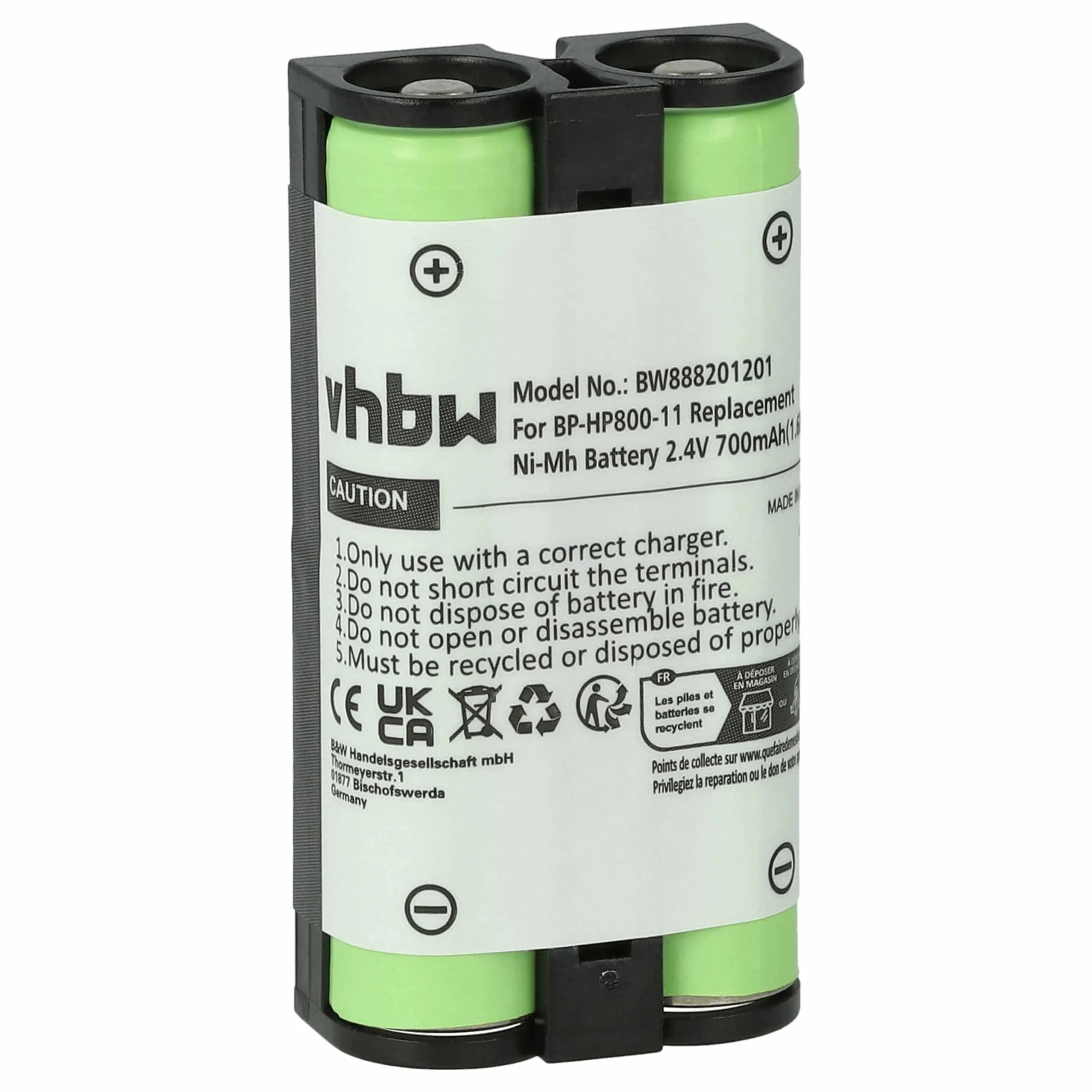 Batterie remplace Sony 9-885-216-12, 9-885-216-11, 9-885-218-43 casque audio Sony - 700mAh 2,4V NiMH