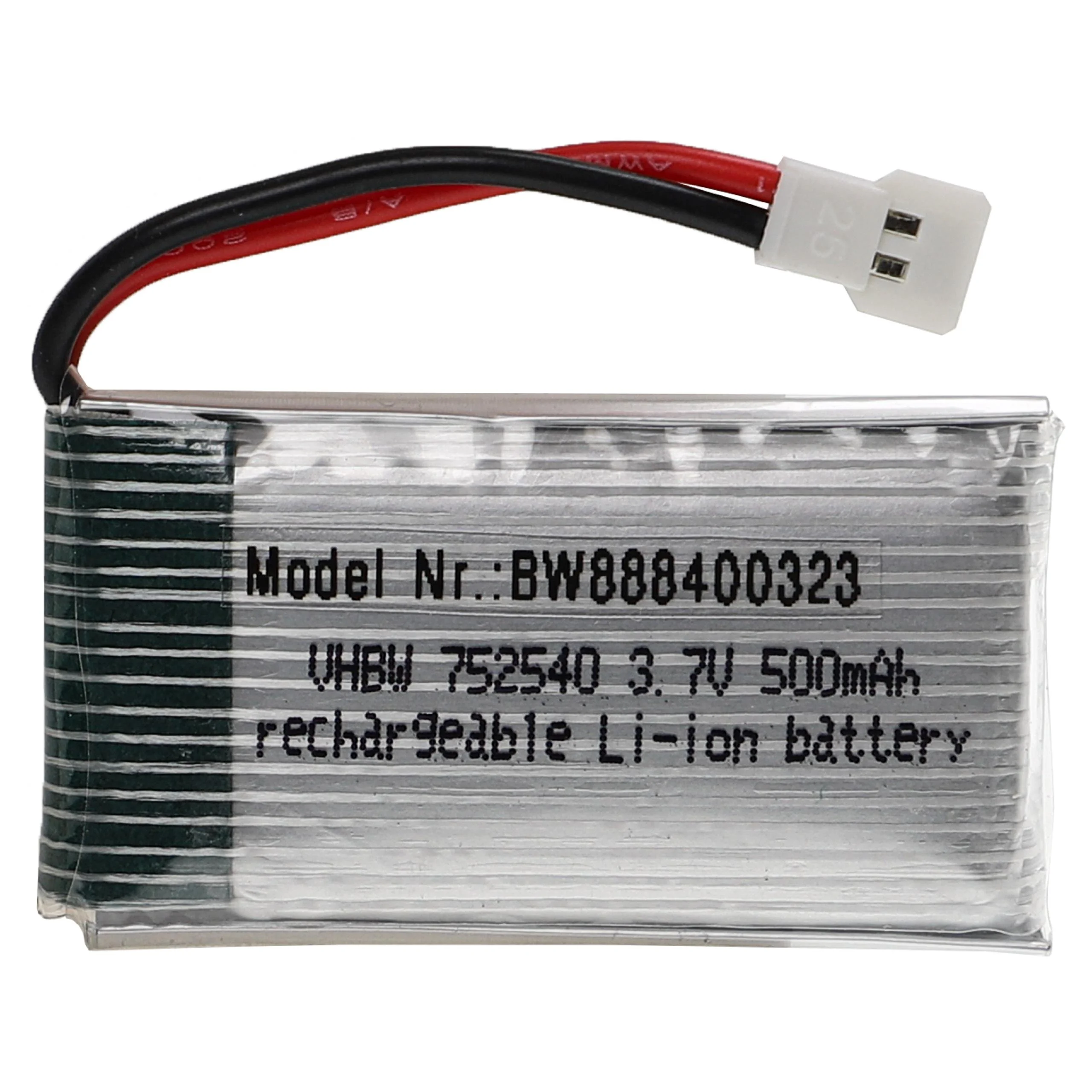 Batterie modèle radio-télécommandé - 500mAh 3,7V Li-polymère, XH 2.54 2P