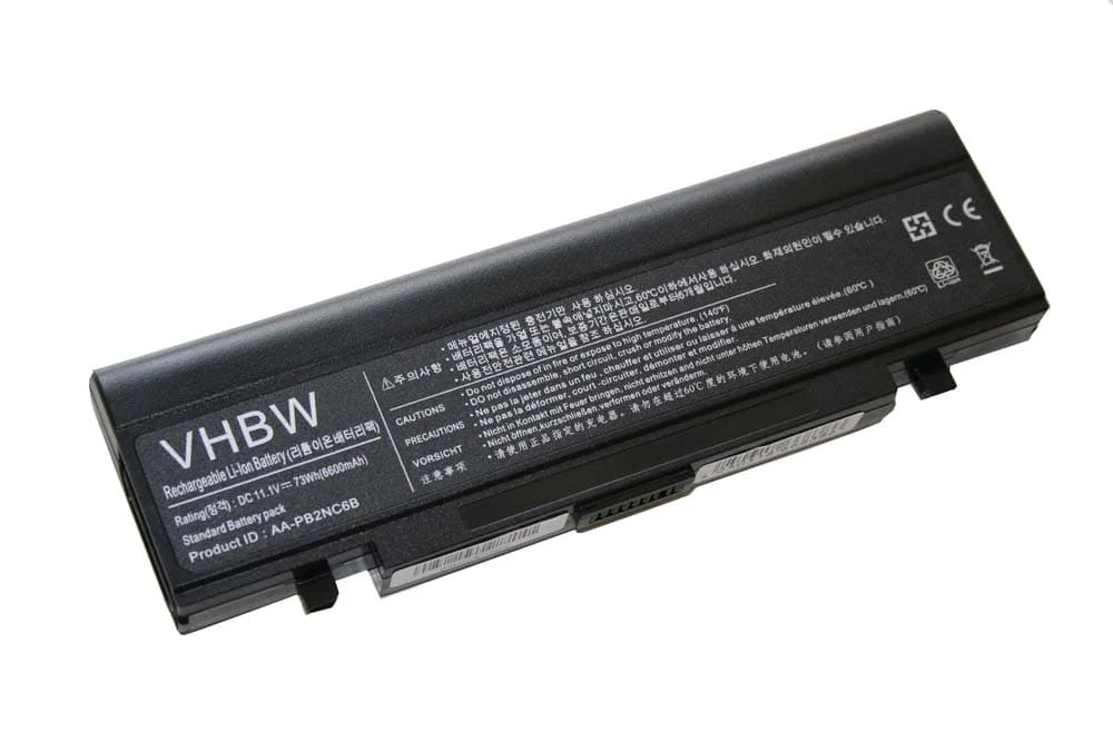 Batterie remplace Samsung AAPB2NC6B/E, AAPB2NC6B pour ordinateur portable Samsung- 6600mAh 11,1V Li-ion, noir