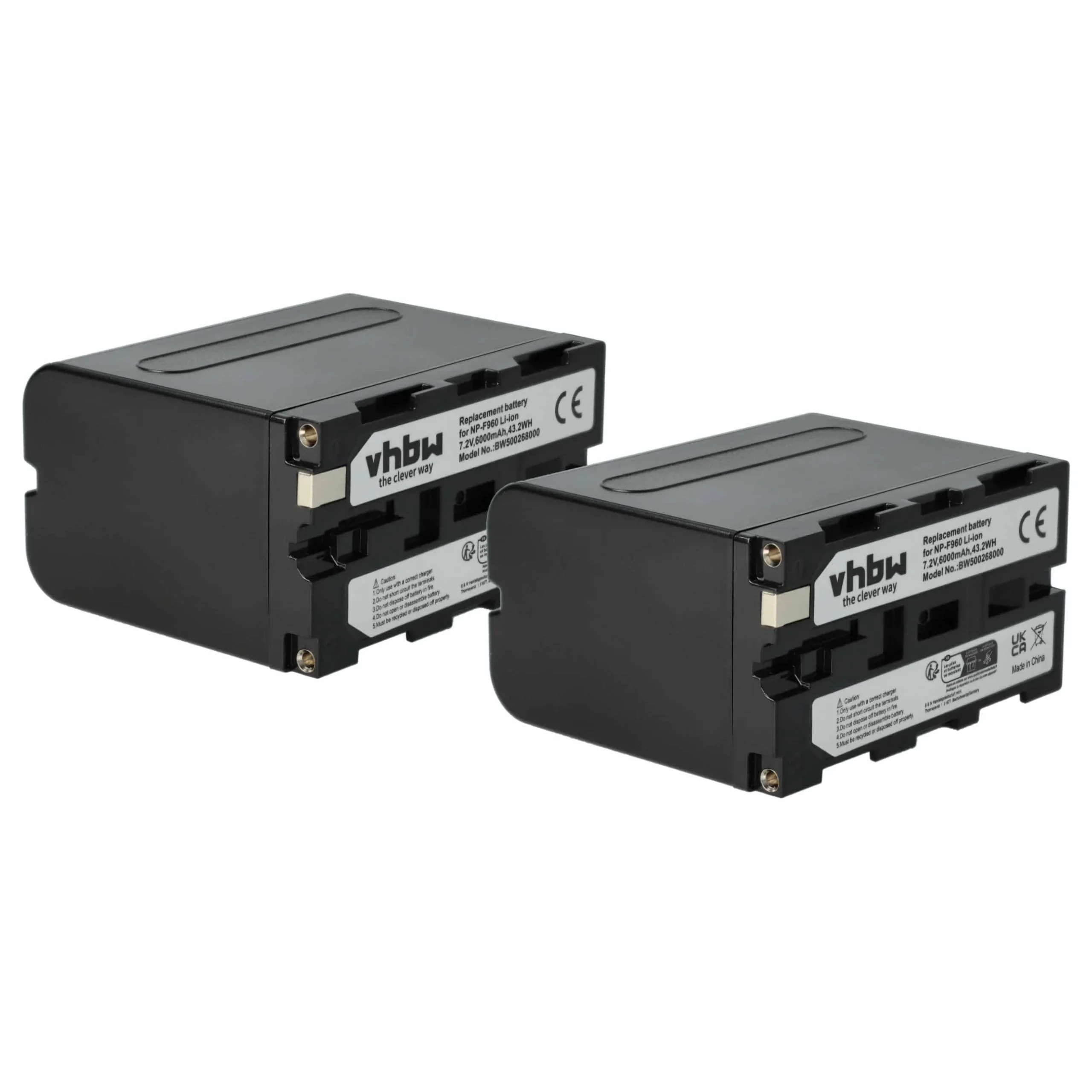 2x Batteries remplace Sony NP-F930, NP-F950, NP-F950/B, NP-F930/B pour caméscope Grundig- 6000mAh 7,2V Li-ion