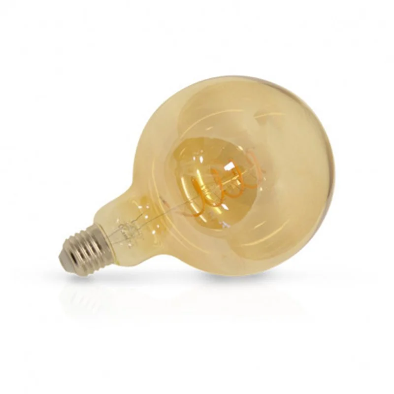 Ampoule LED E27 G125 filament spirale 4W 2700K golden - Promos