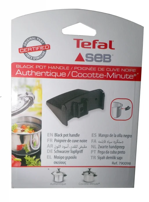 Poignée noire pour cocotte SEB AUTHENTIQUE ALU / INOX 18L - COCOTTE MINUTE