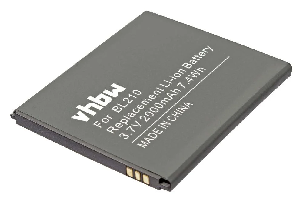 Batterie remplace Lenovo BL210 téléphone portable Lenovo - 2000mAh 3,7V Li-ion