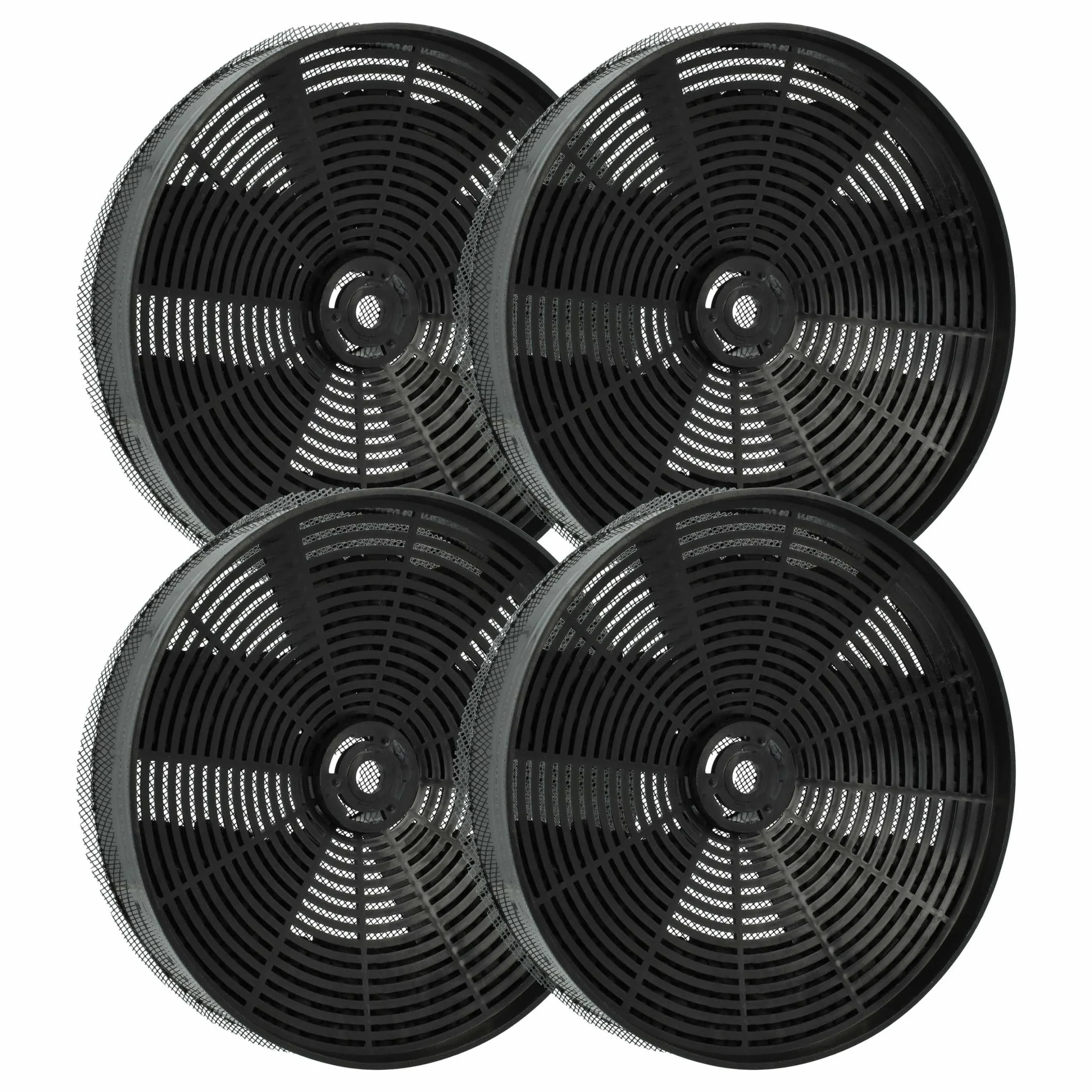 4x Filtres à charbon actif remplace 50290909006, 902979379, 50246307008 pour hotte Zanussi - avec toile tendue