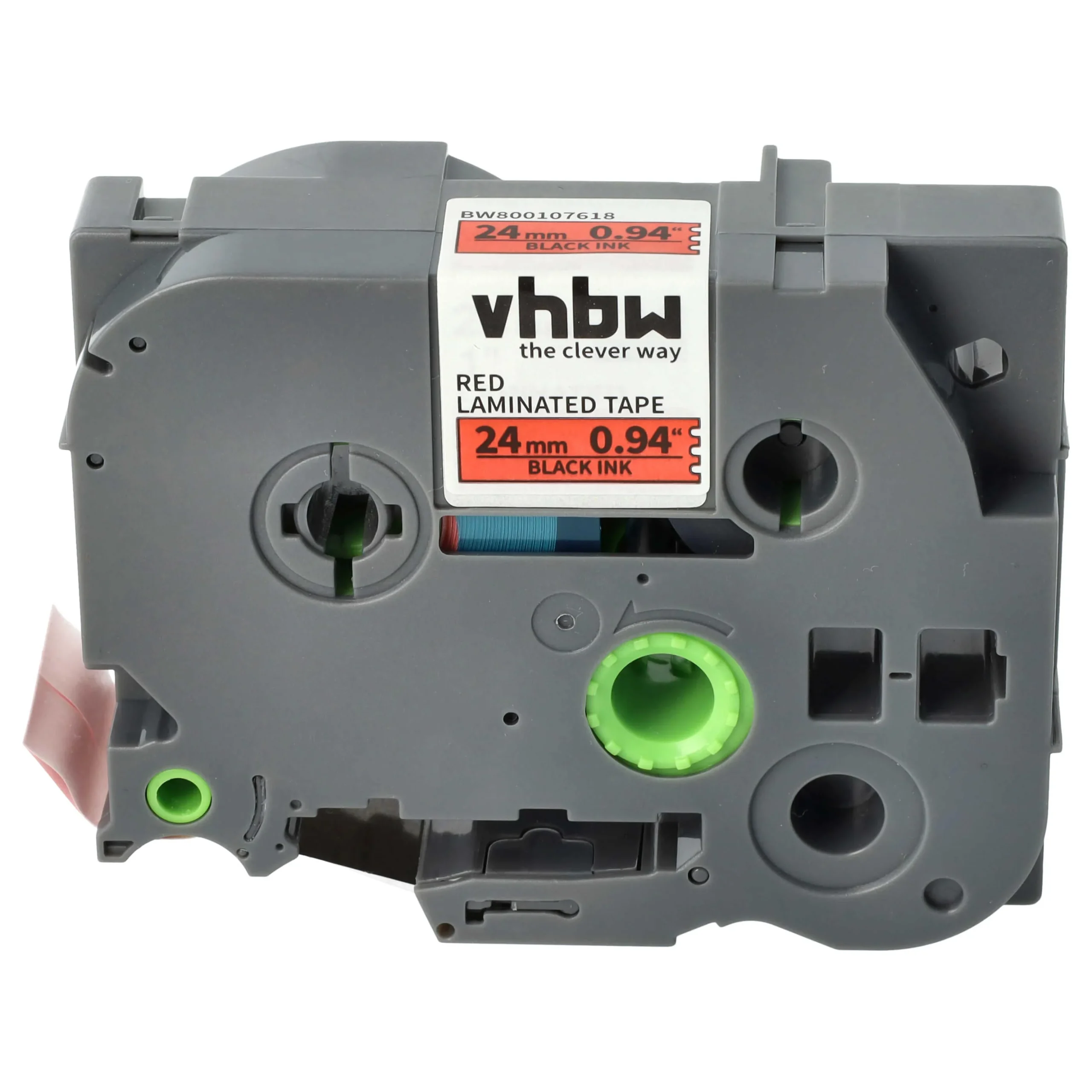 Cassette à ruban remplace Brother TZ-451, TZE-451 - 24mm lettrage Noir ruban Rouge, plastique