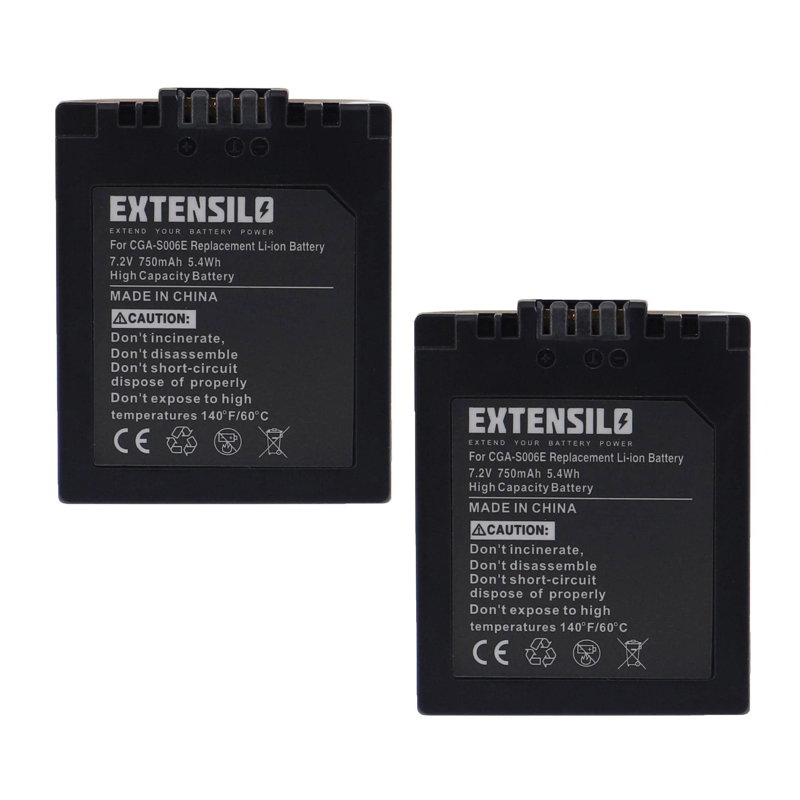 2x Batteries remplace Leica BP-DC5 pour appareil photo Leica- 750mAh 7,2V Li-ion