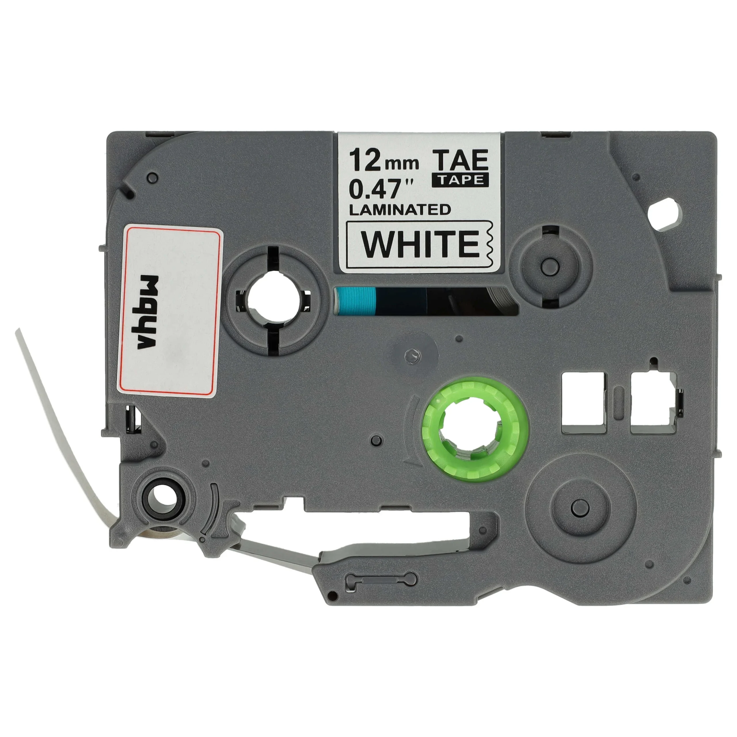 Cassette à ruban remplace Brother TZE-231S - 12mm lettrage Noir ruban Blanc, plastique