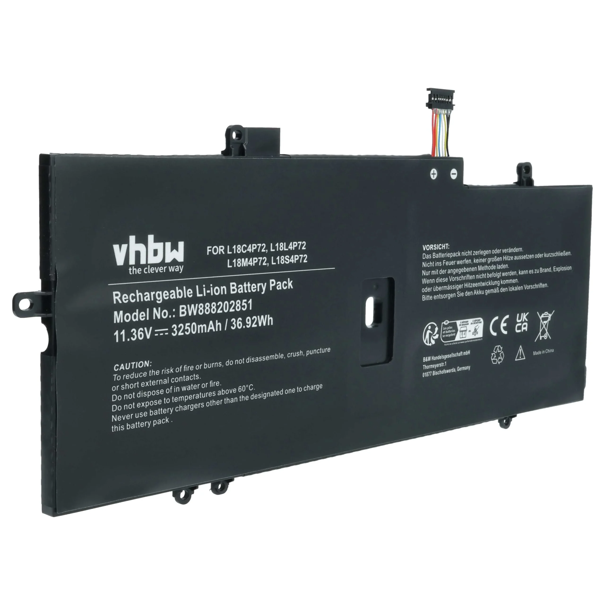 Batterie remplace Lenovo 02DL005, 5B10W13931 pour ordinateur portable Lenovo- 3250mAh 11,36V Li-polymère