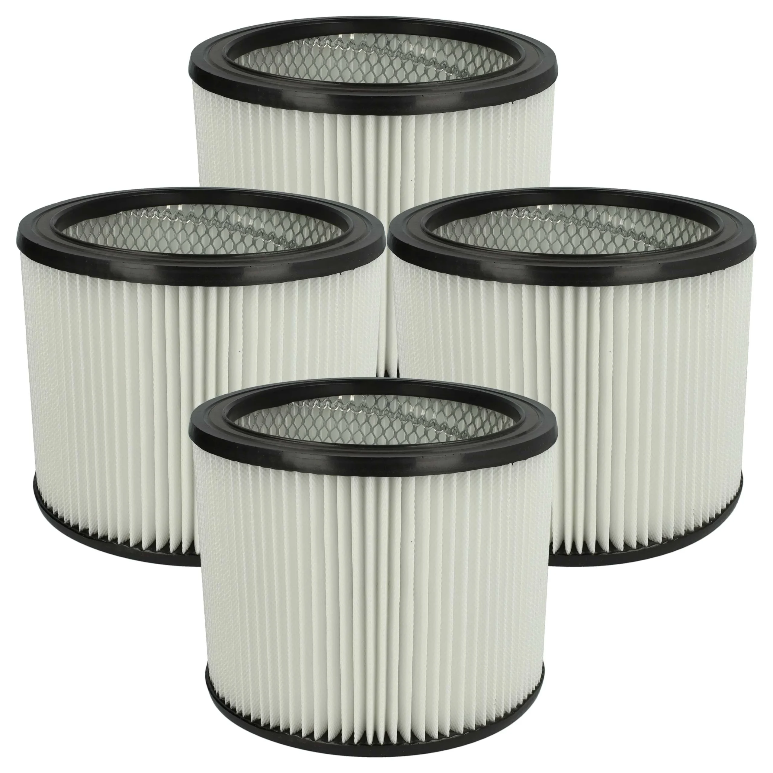 4x Filtre remplace Masko 13297 pour aspirateur Masko - Cartouche Filtre/filtre rond, noir / blanc