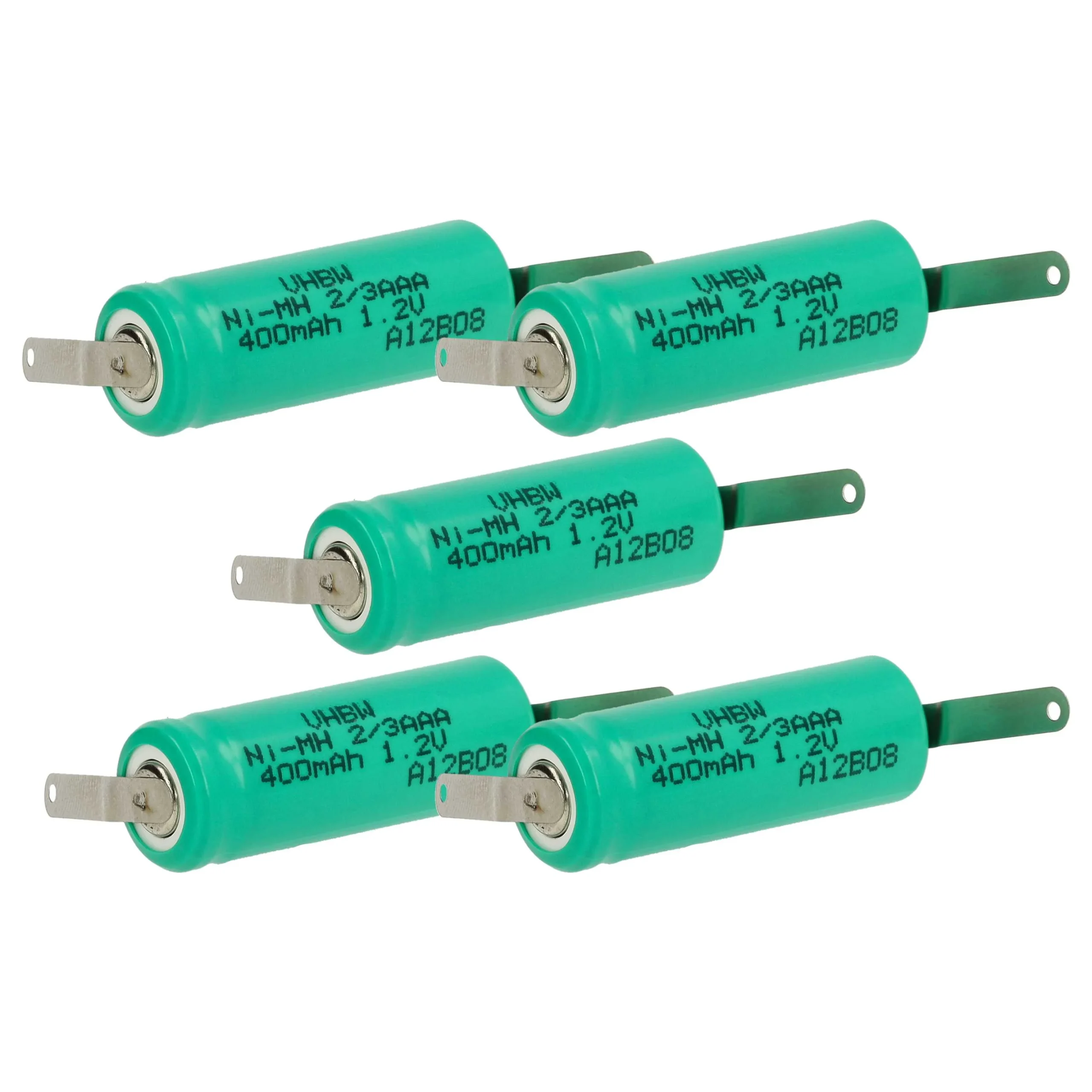 Batterie (5 pcs.) remplace 2/3AAA modèle radio-télécommandé - 400mAh 1,2V NiMH