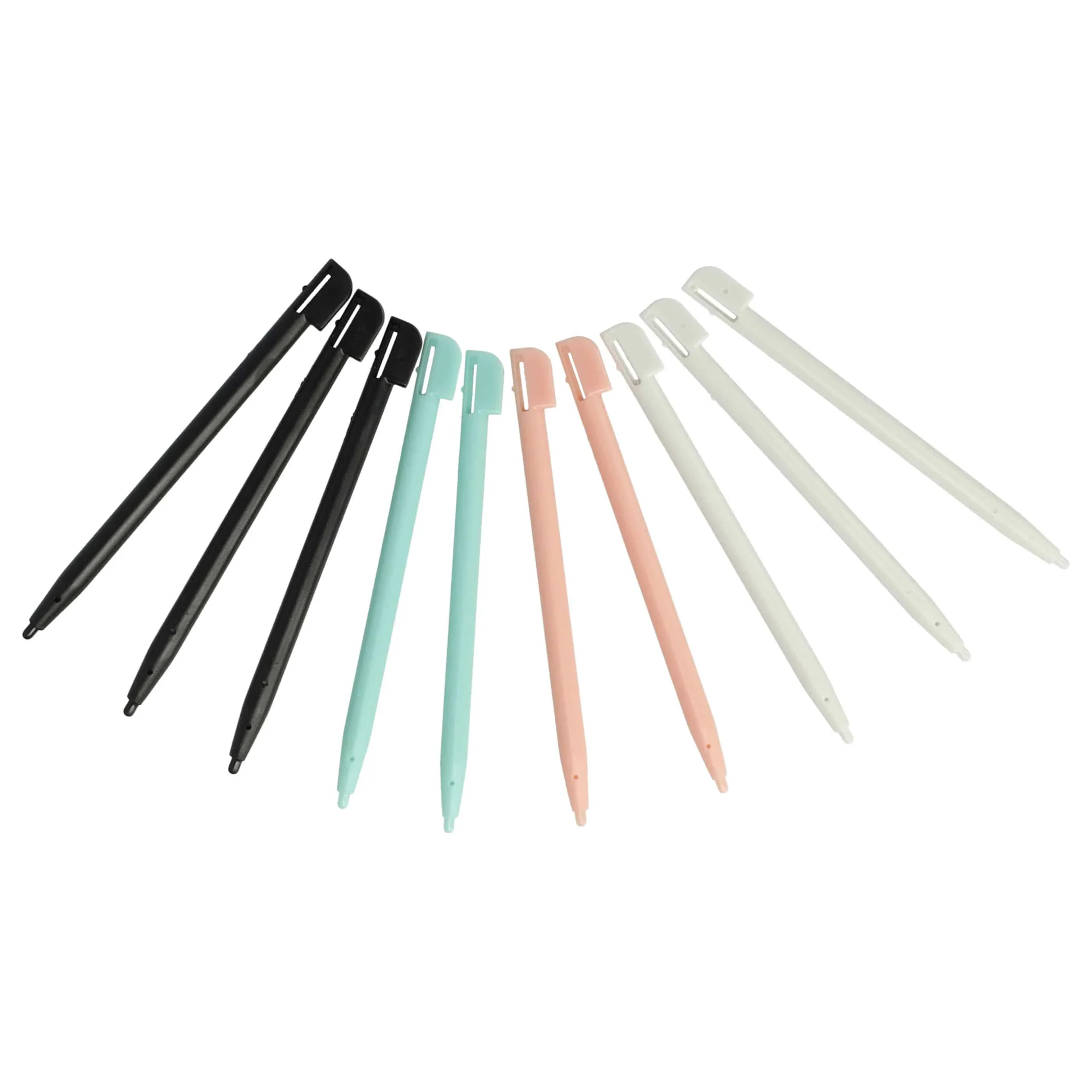 10x Stylos de saisie pour console de jeux Nintendo 3DS, DS Lite - noir, rose, blanc, turquoise