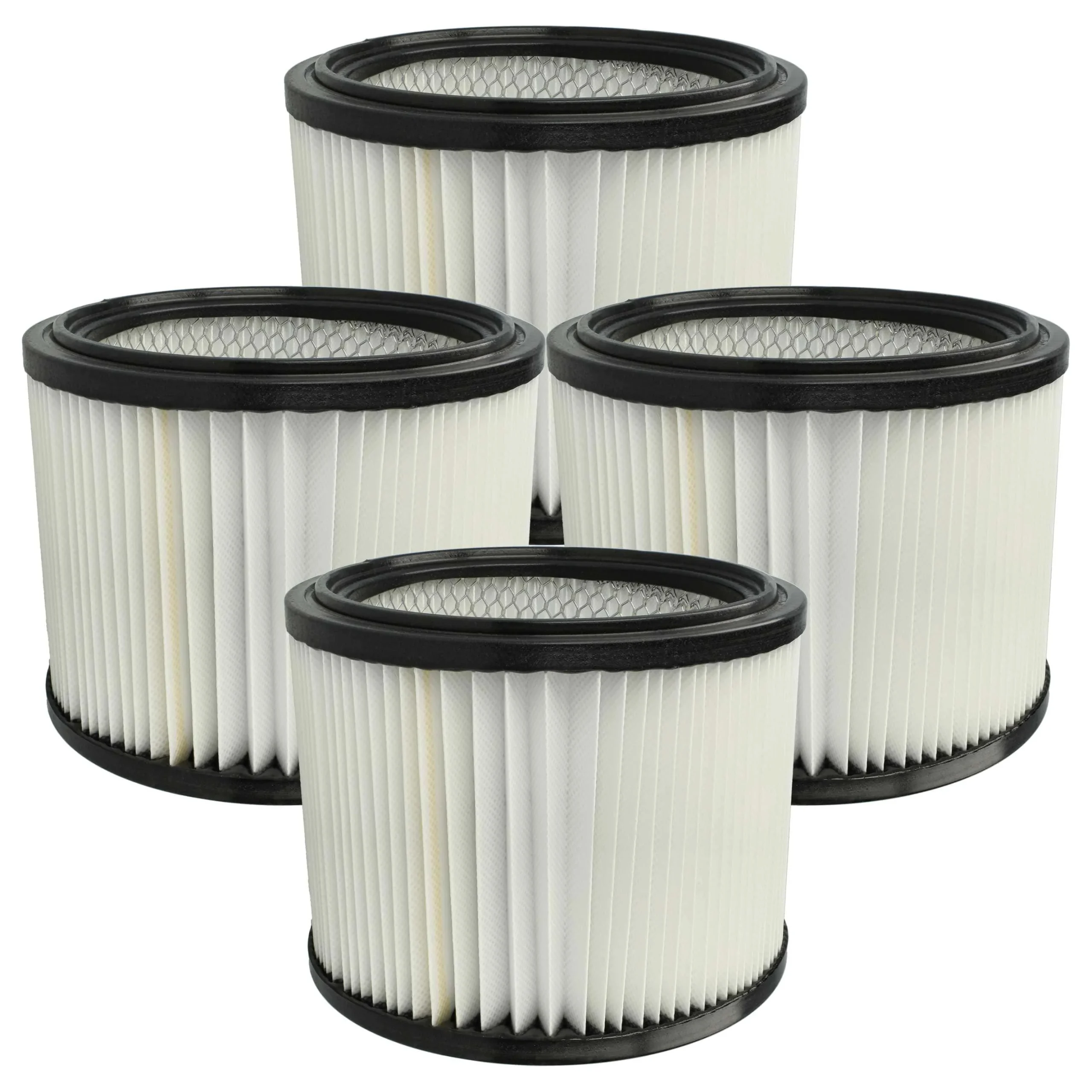 4x Filtre remplace Starmix 460475 pour aspirateur Starmix - Cartouche Filtre H11, noir / blanc