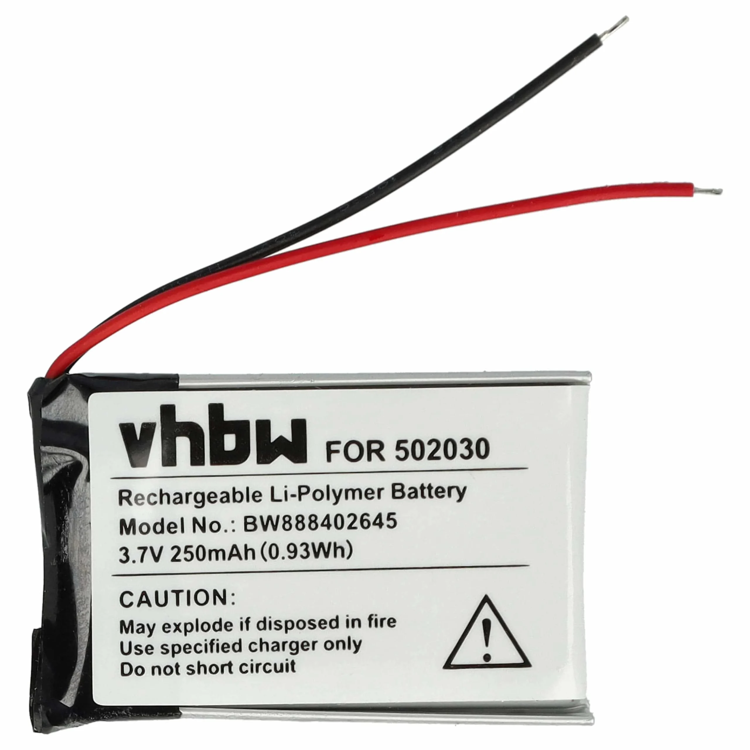 Batterie remplace Bosch 502030 pour compteur de vélo GPS Bosch - 250mAh 3,7V Li-polymère