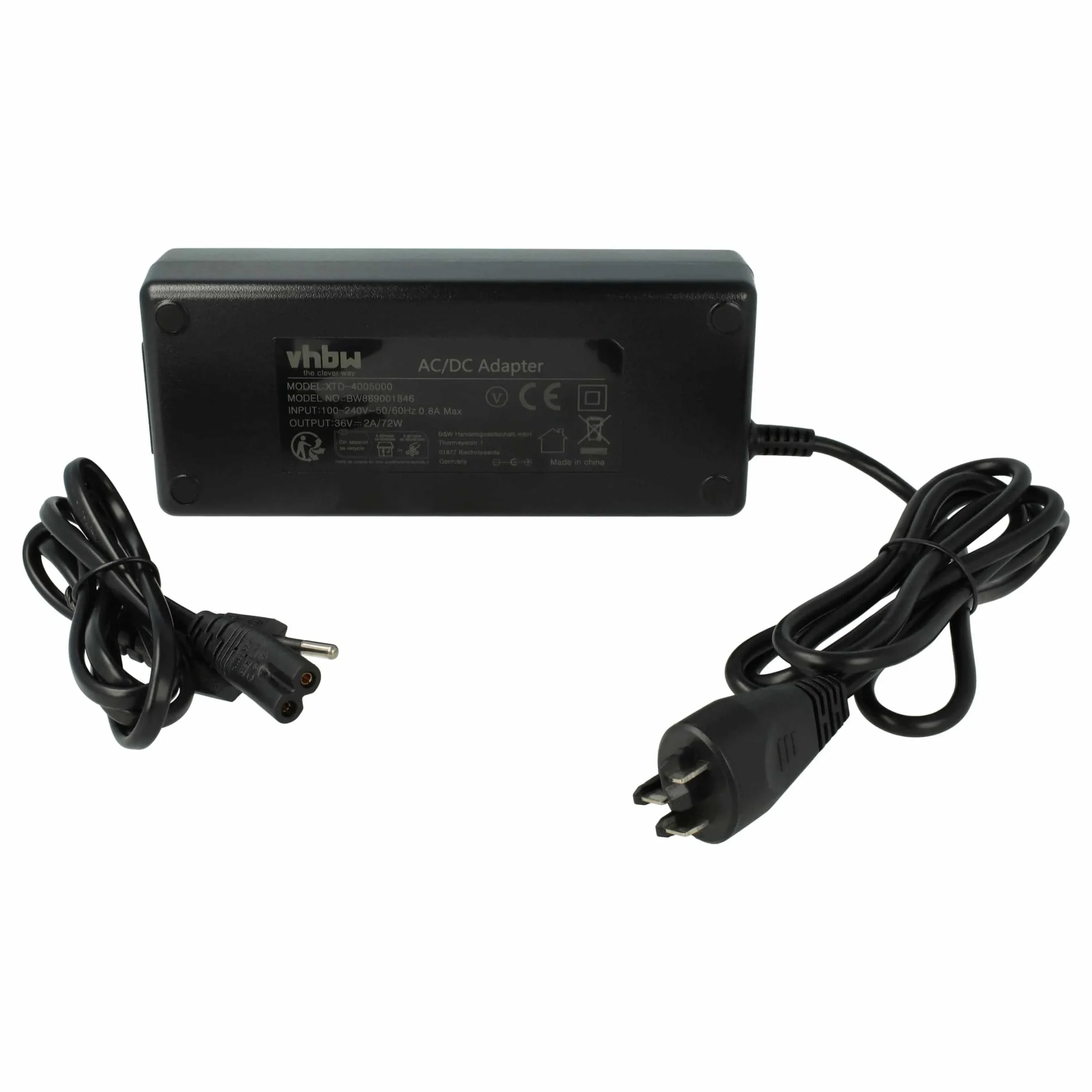 Chargeur pour batterie e-bike Bosch PowerPack 500, 400 - batterie 36V prise, 2.0 A