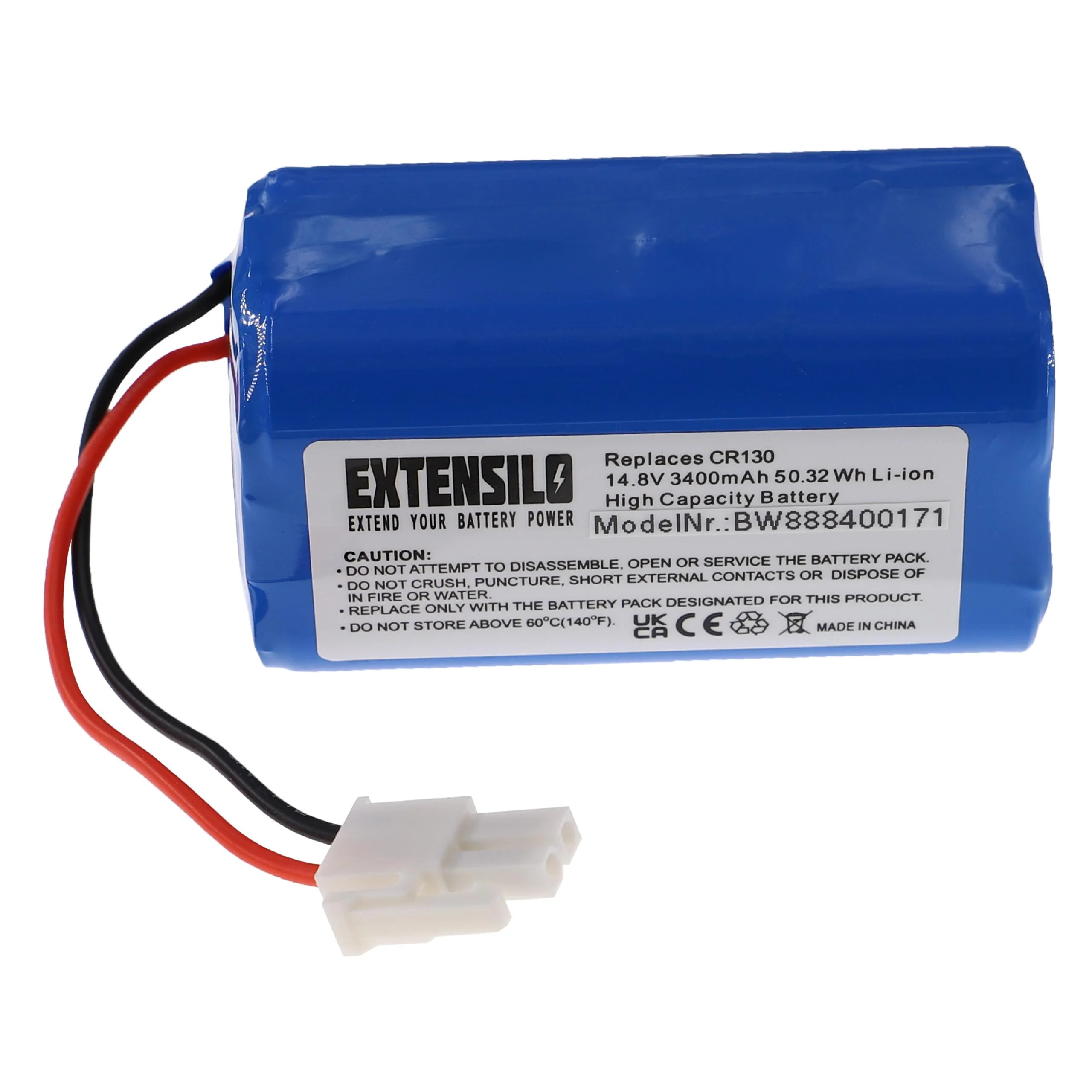 Batterie remplace Ecovacs 4ICR19/65, BL7402A pour robot aspirateur Silvercrest - 3400mAh 14,8V Li-ion