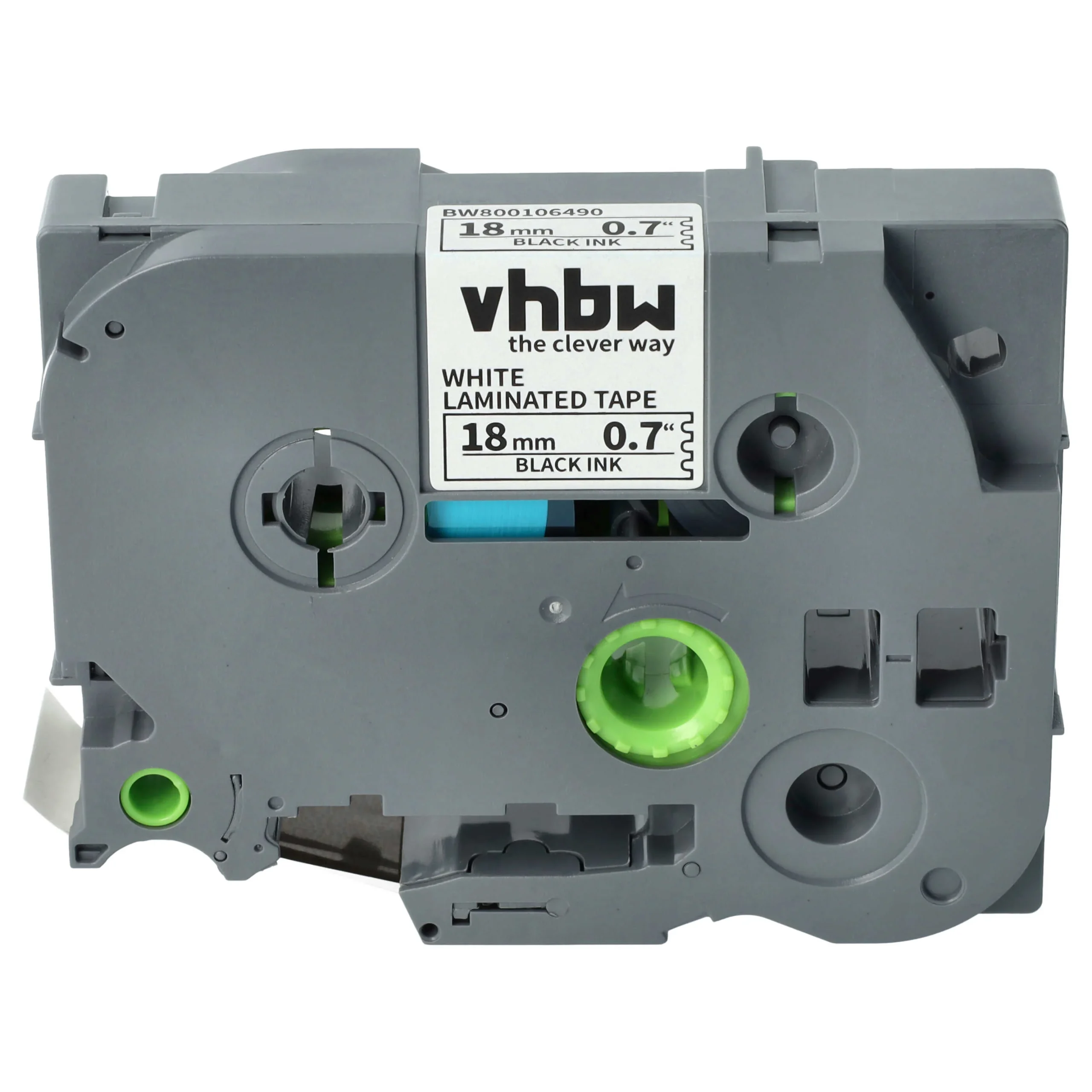 Cassette à ruban remplace Brother TZE-241, TZ-241 - 18mm lettrage Noir ruban Blanc, plastique
