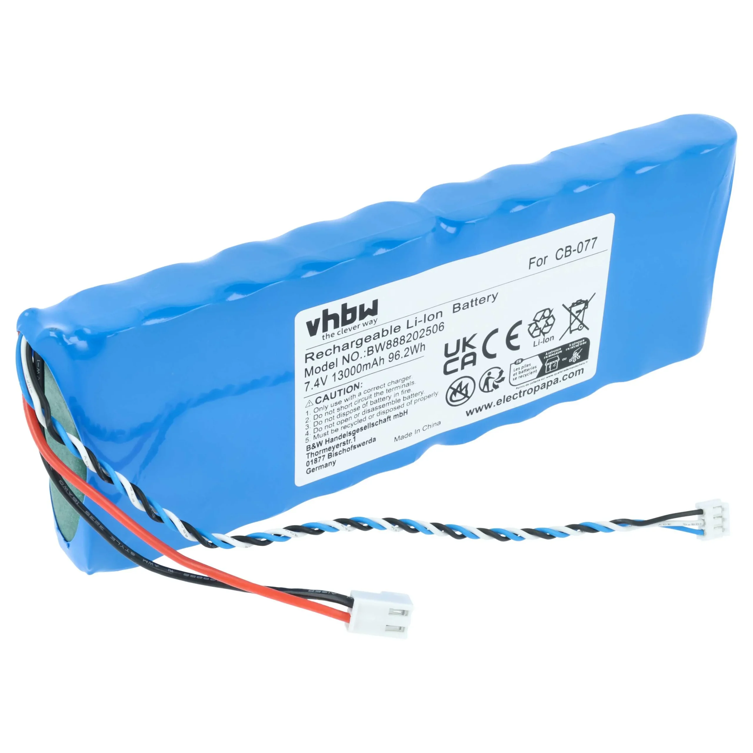 Batterie remplace Promax CB-077 outil de mesure Promax - 13000mAh 7,4V Li-ion