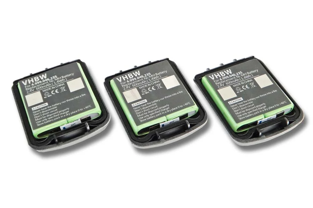 3x Batteries remplace 4999046235, NTTQ49MAE6, 4.999.046.235 pour téléphone Nortel - 600mAh 2,4V NiMH