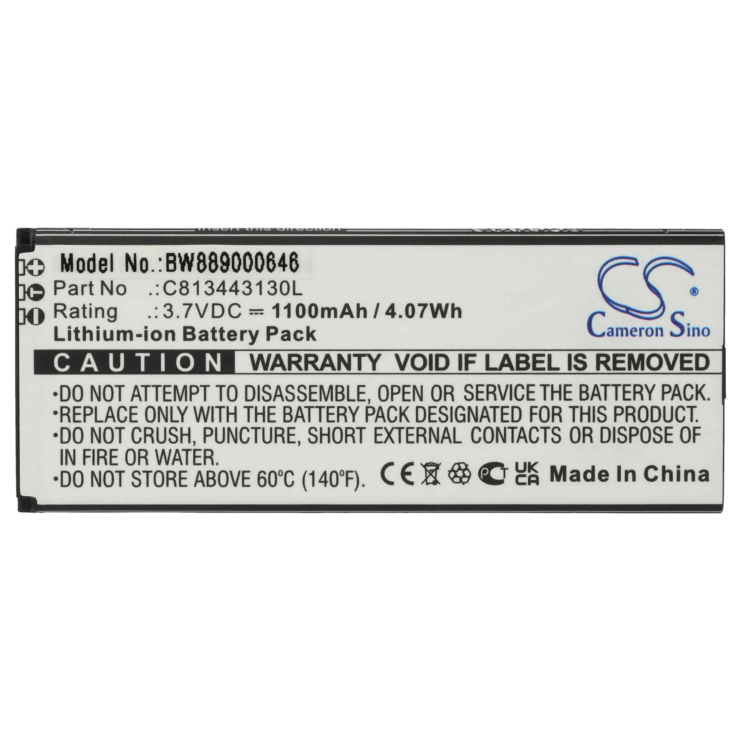 Batterie remplace BLU C813443130L téléphone portable BLU - 1100mAh 3,7V Li-ion
