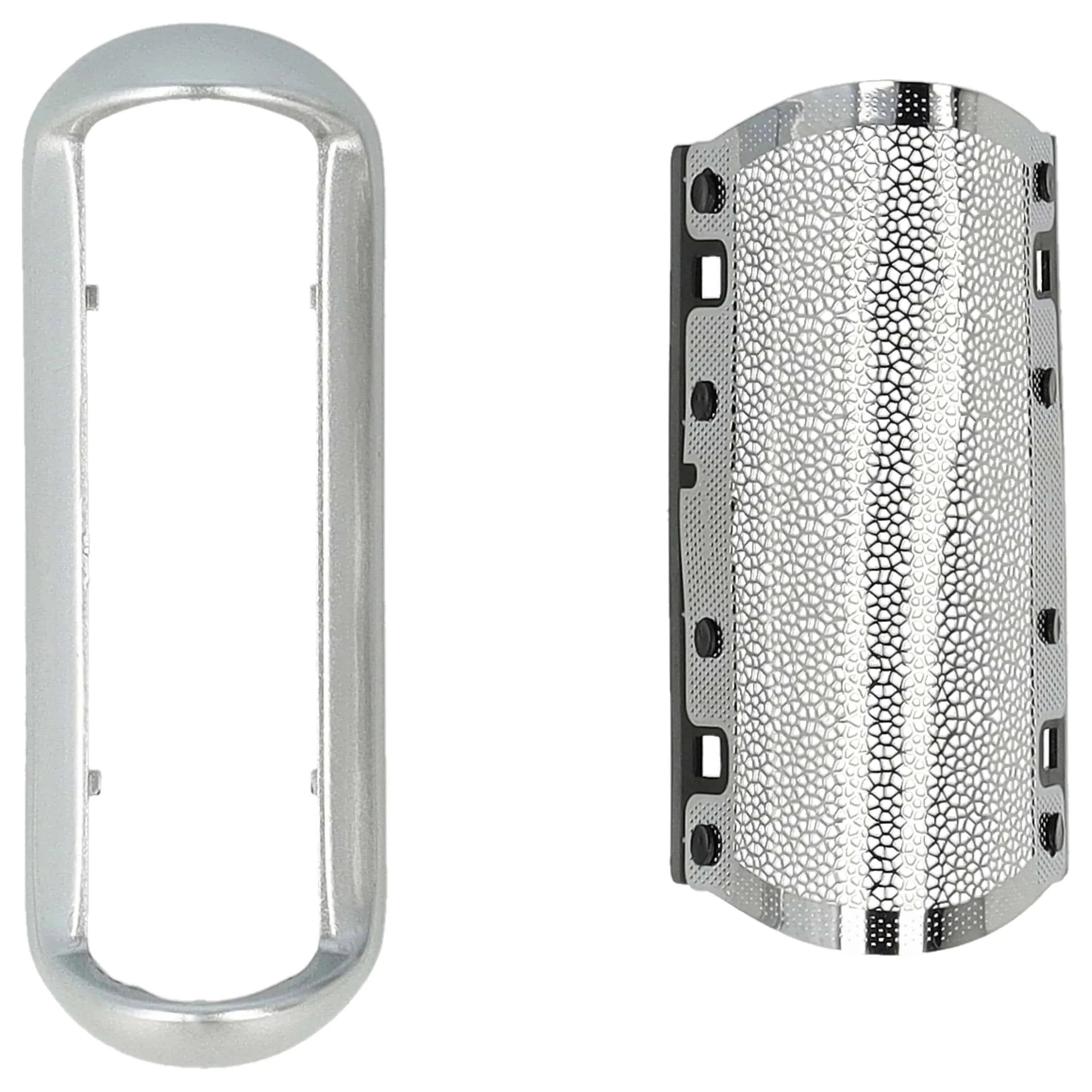 Grille remplace Braun 5S pour rasoir Braun - avec cadre de tête, argenté