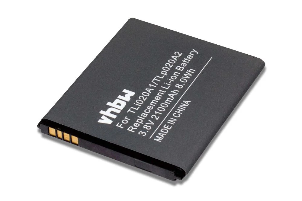 Batterie remplace Alcatel TLp020A2, TLi020A1 téléphone portable Alcatel - 2100mAh 3,8V Li-ion