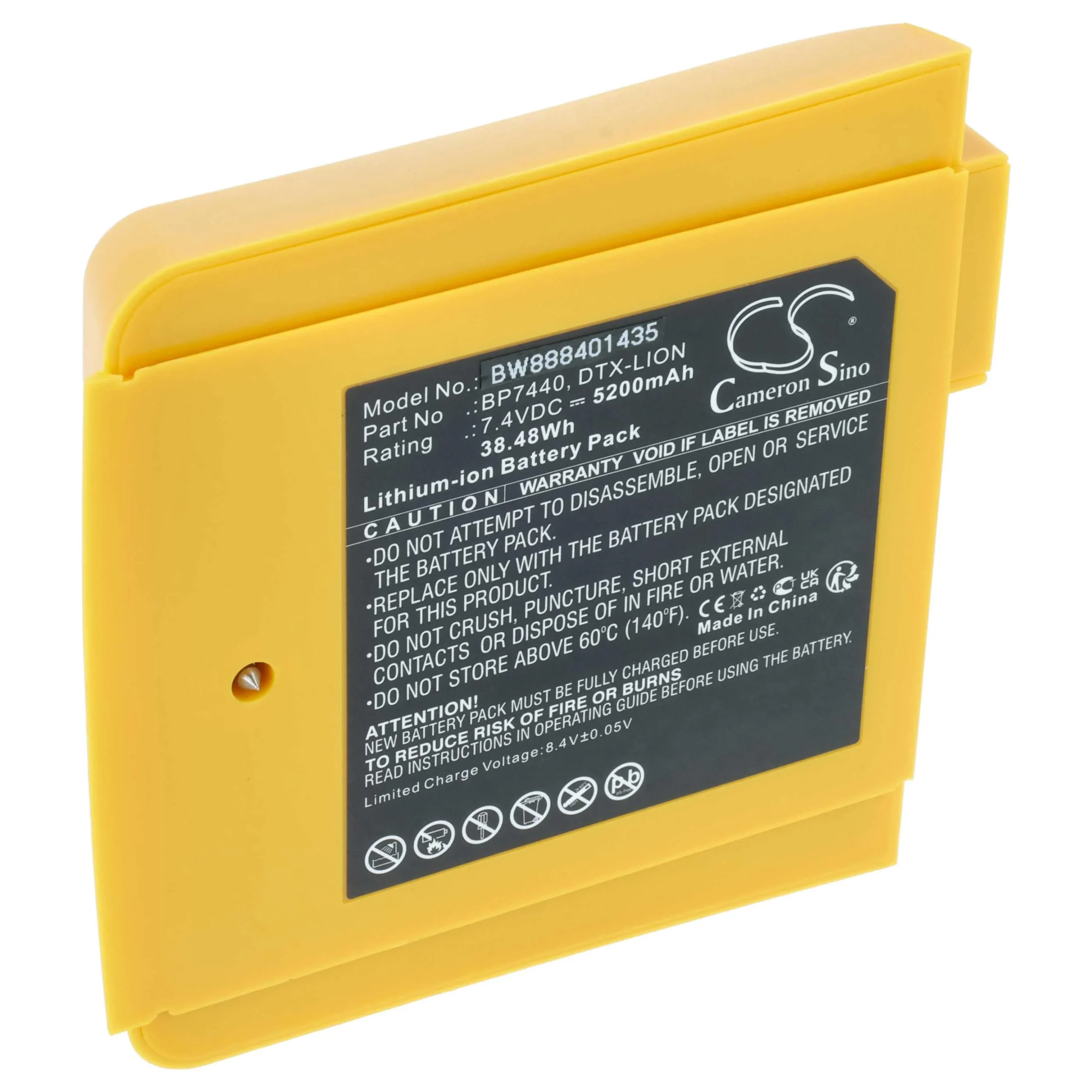 Batterie remplace Fluke DTX-LION, BP7440 outil de mesure Fluke - 5200mAh 7,4V Li-ion