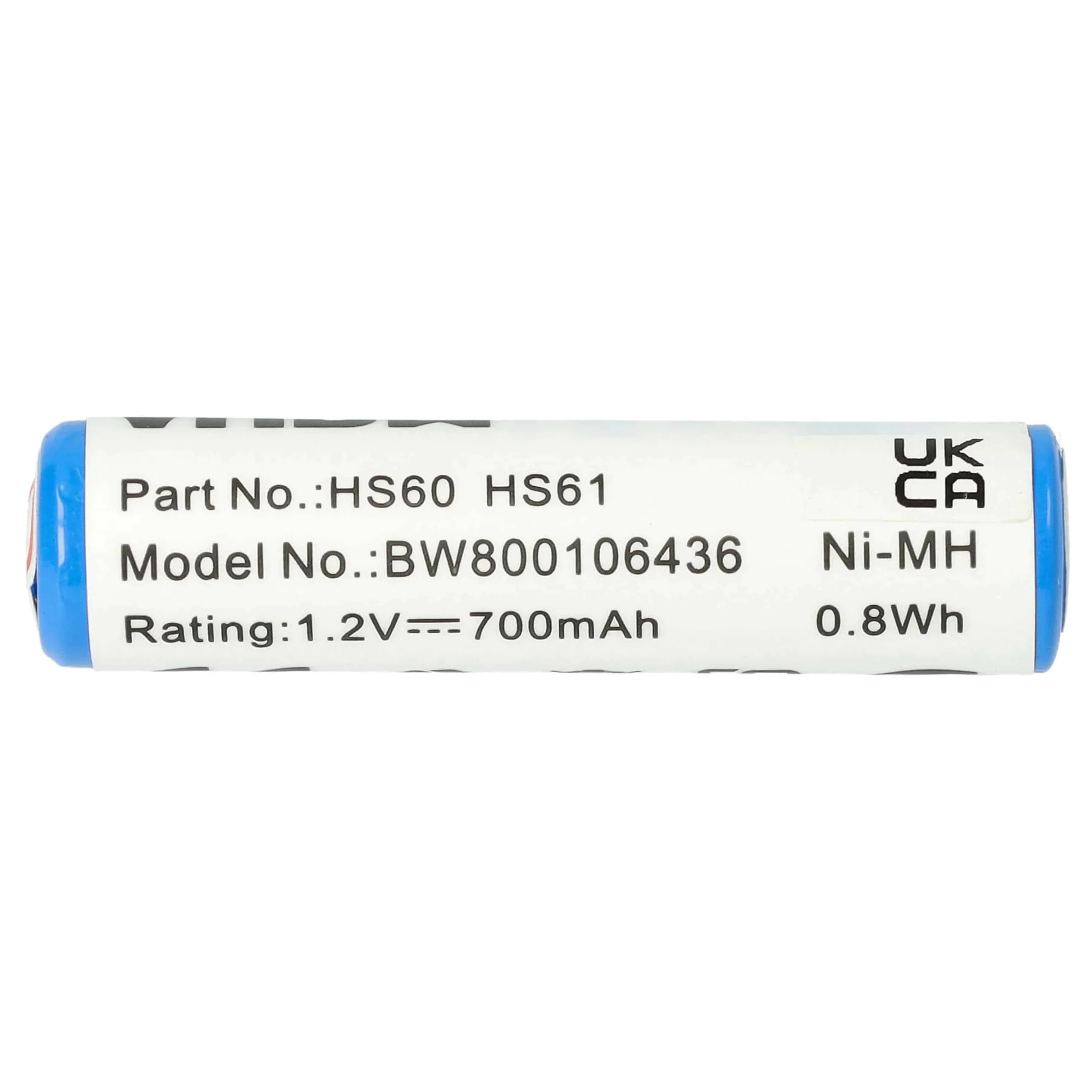 Batterie pour rasoir électrique Wella Contura HS60, HS61 - 700mAh 1,2V NiMH