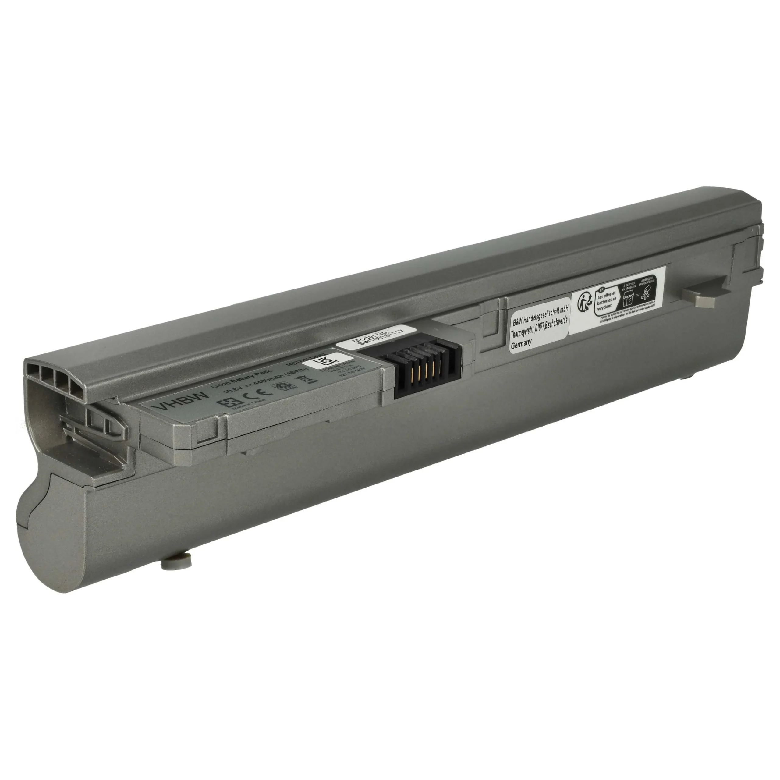 Batterie remplace HP HSTNN-DB63, 482262-001 pour ordinateur portable HP- 4400mAh 10,8V Li-ion, blanc