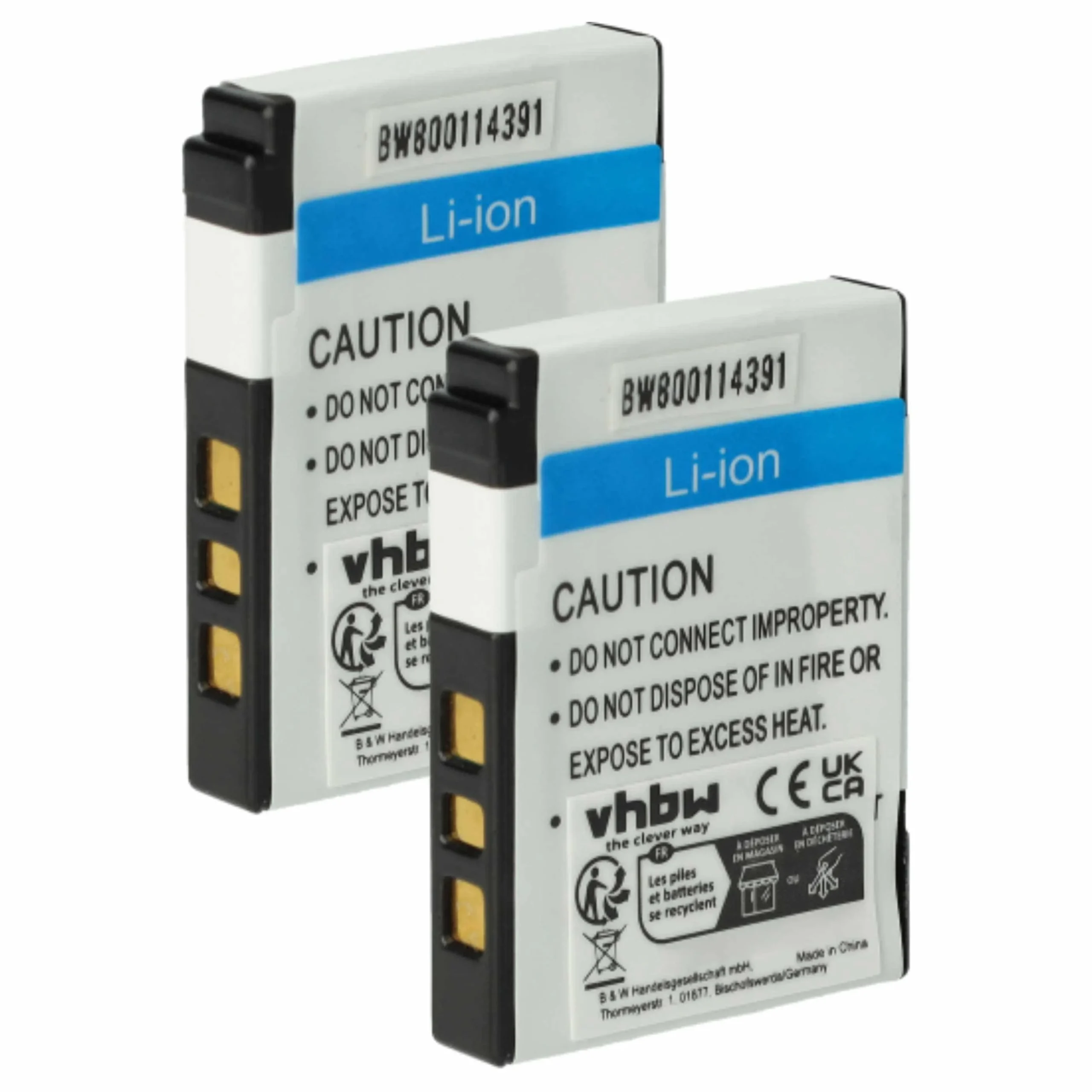2x Batteries remplace Kodak Klic-7002 pour appareil photo Kodak- 460mAh 3,6V Li-ion
