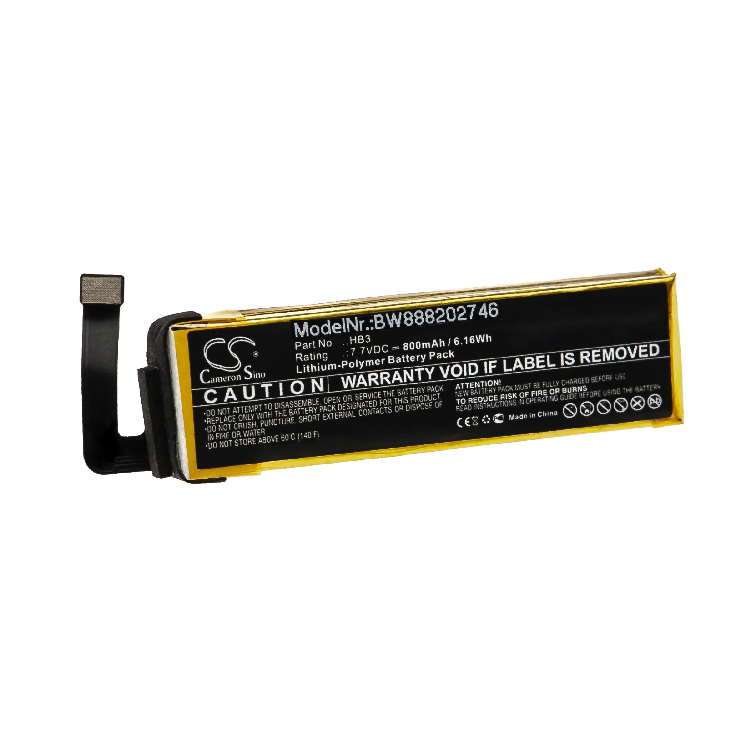 Batterie remplace DJI HB3 pour appareil photo DJI- 800mAh 7,7V Li-polymère