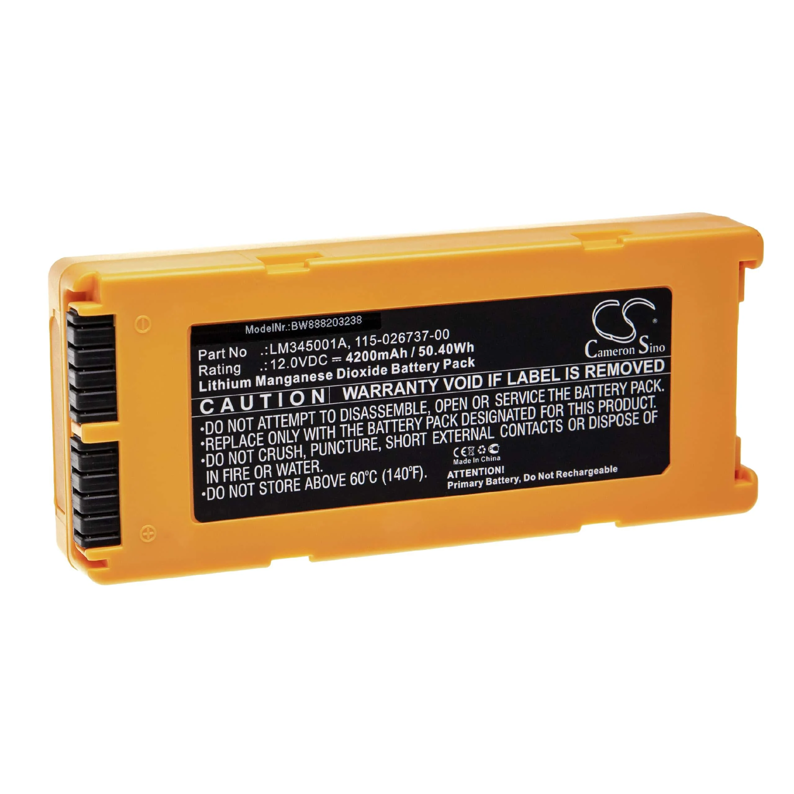 Pile remplace Mindray 022-000124-00, 115-026737-00 pour appareil médical Mindray - 4200mAh 12V Li-MnO2