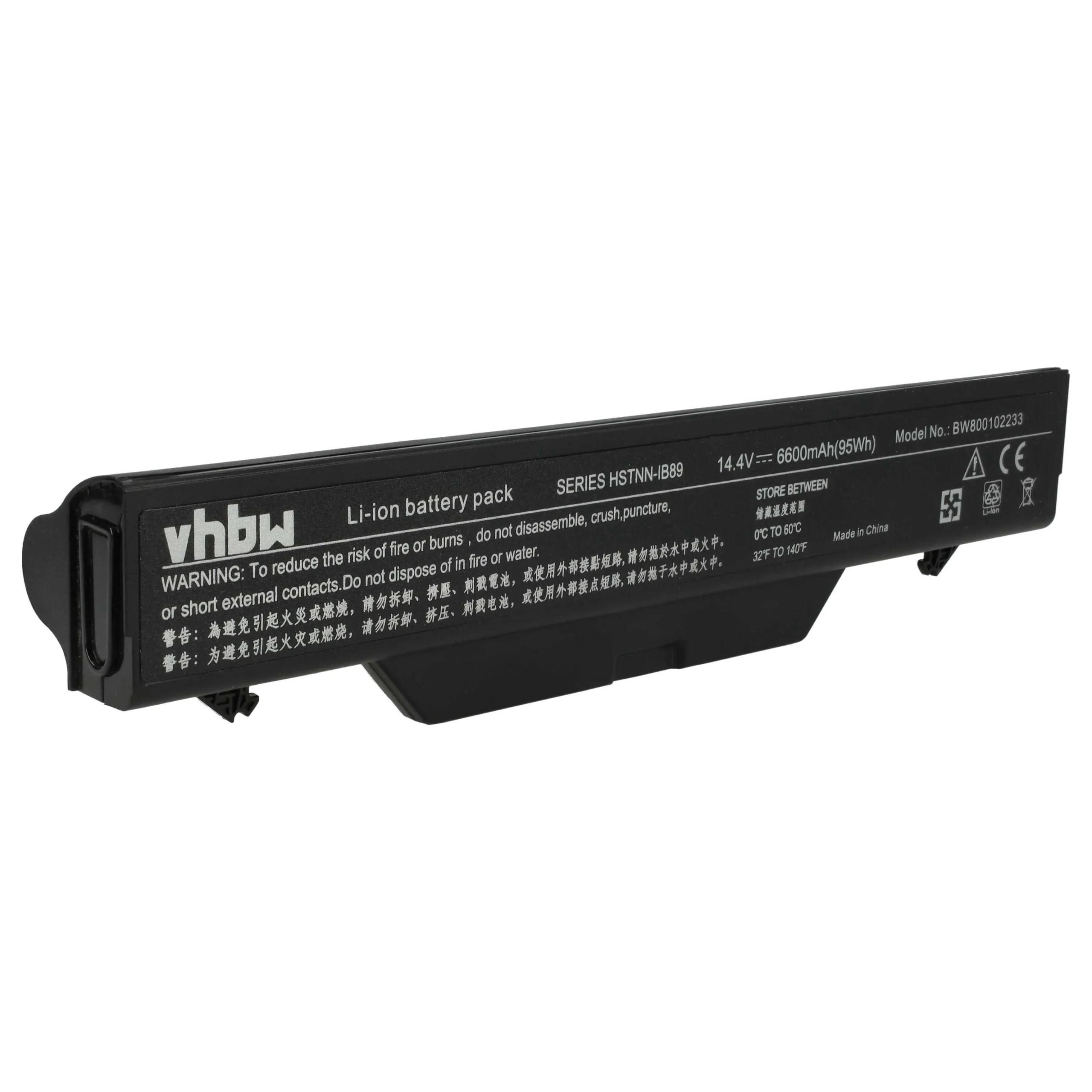 Batterie remplace HP 513130-321, 535808-001 pour ordinateur portable HP- 6600mAh 14,4V Li-ion, noir