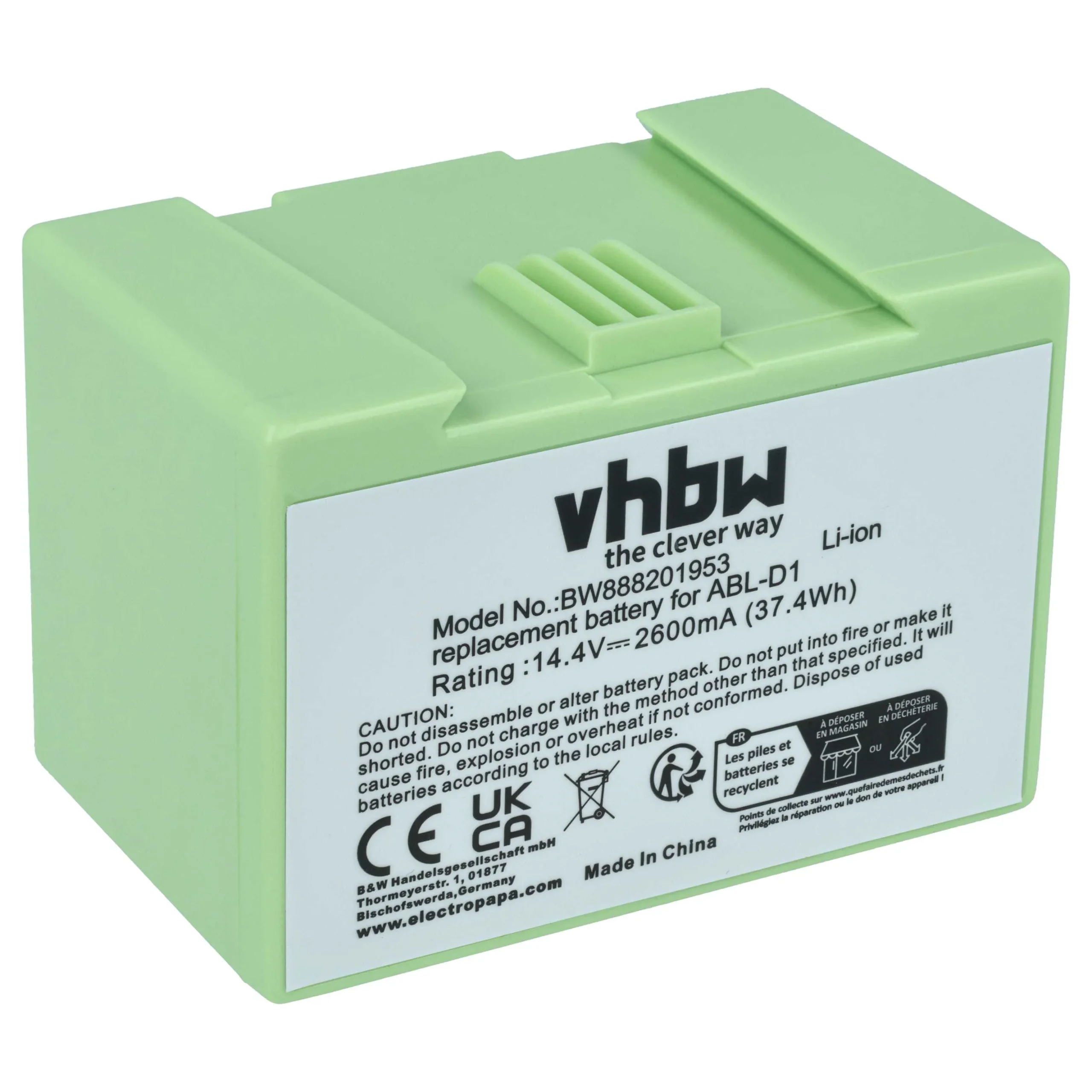 Batterie pour robot aspirateur iRobot Roomba e5, e6, i3, i5, i7, i8, J7 - 2600mAh