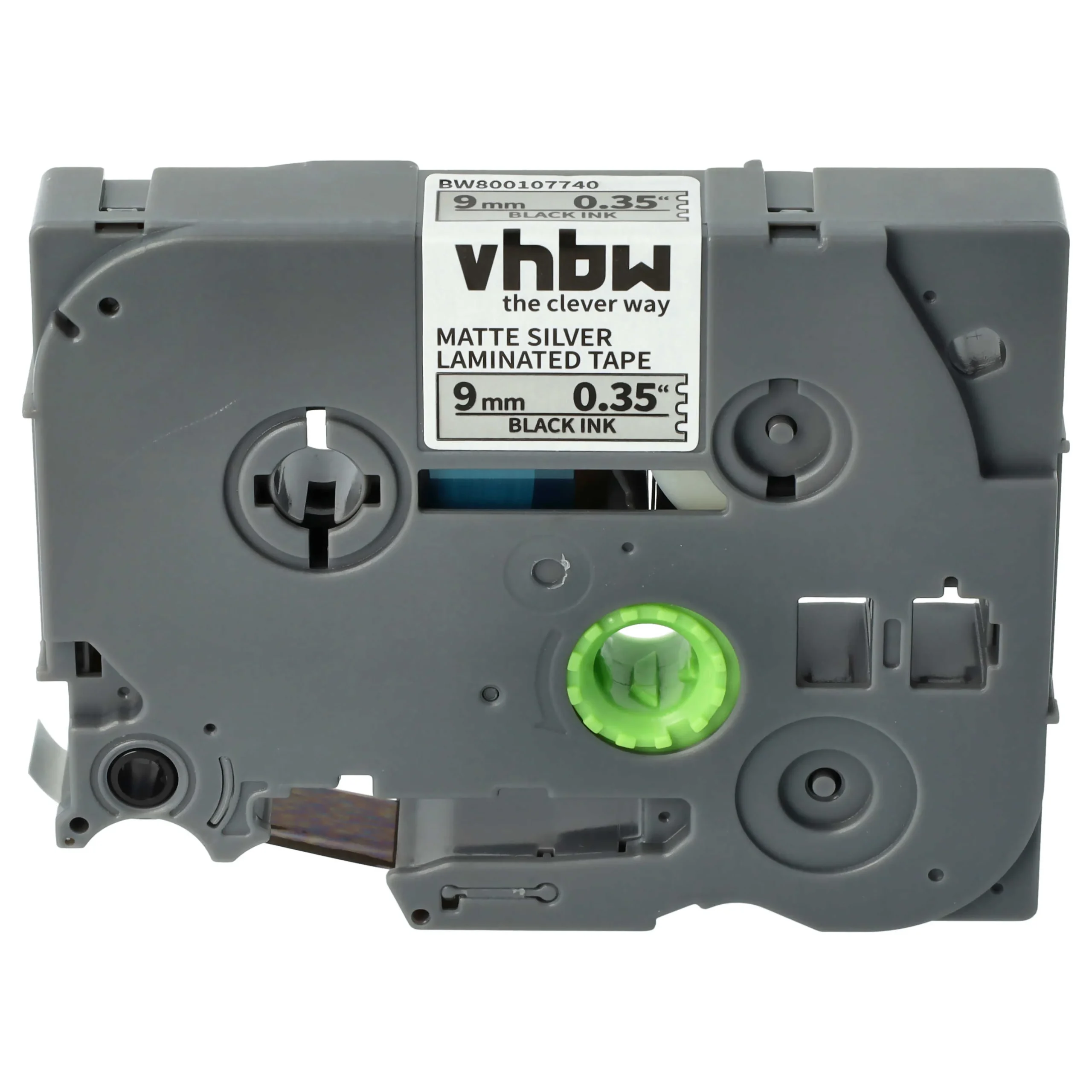 Cassette à ruban remplace Brother TZE-M921 - 9mm lettrage Noir ruban Argent mat, plastique