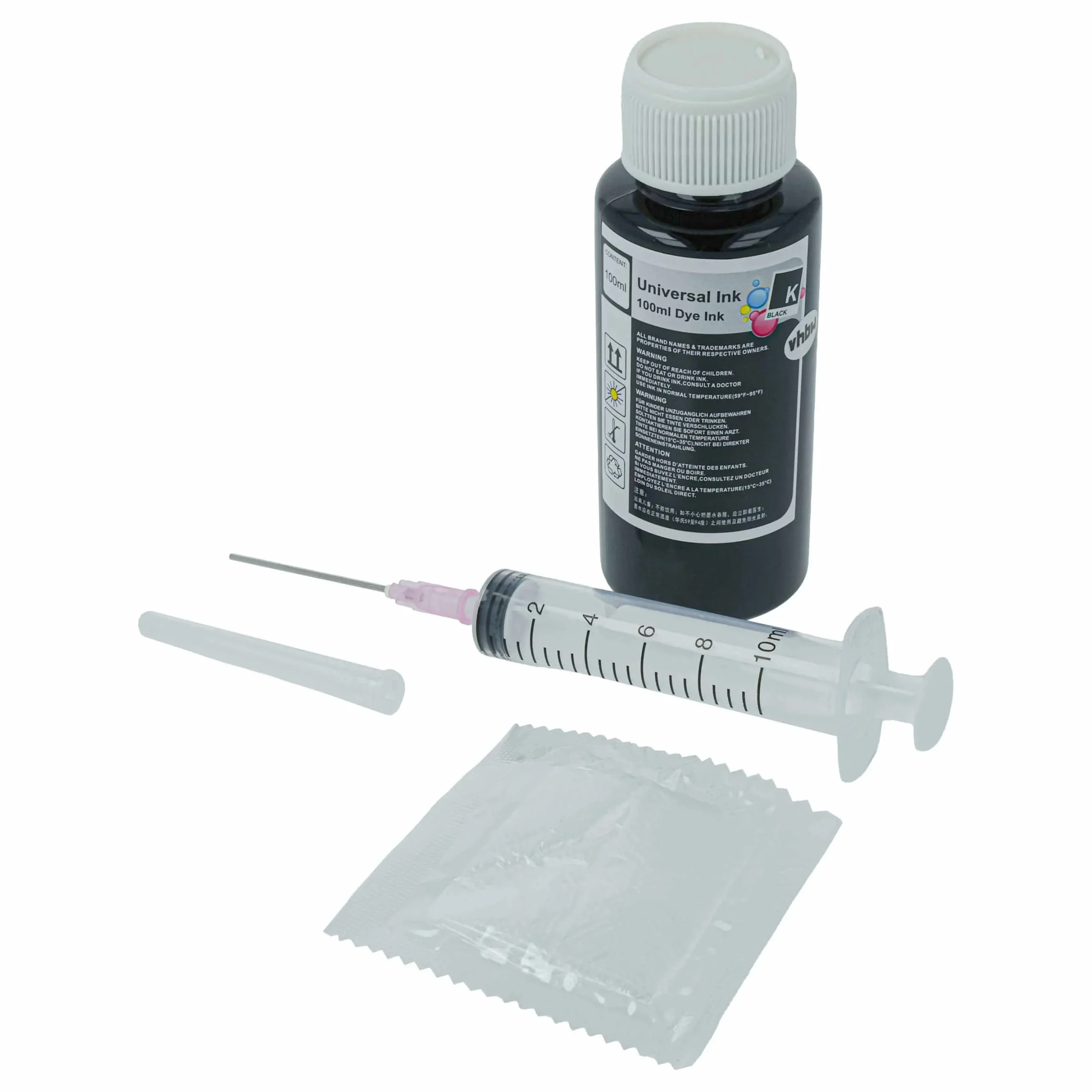 Encre rechargable noir pour imprimante Epson, Brother, HP, Lexmark, 100ml - Accessoires pour imprimante