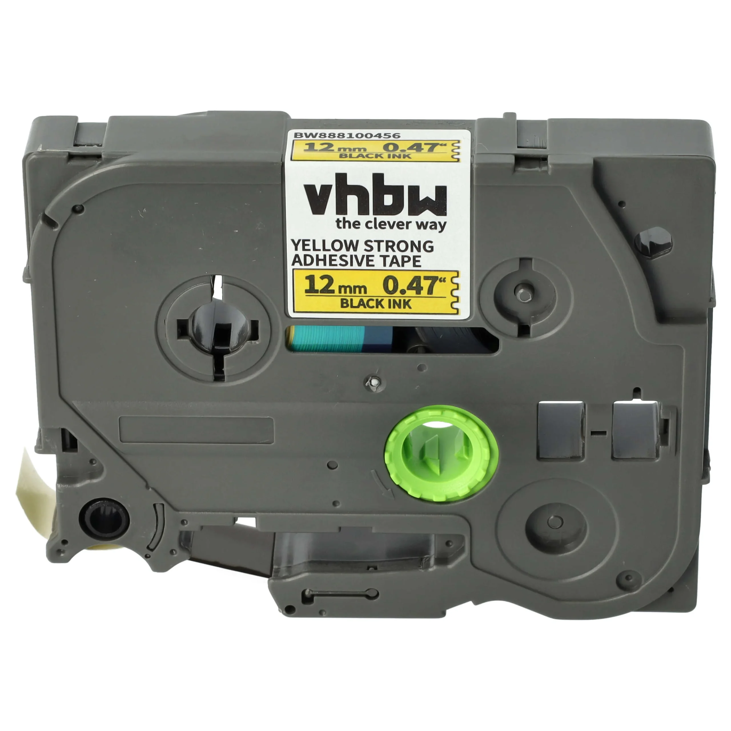 Cassette à ruban remplace Brother TZE-S631 - 12mm lettrage Noir ruban Jaune, plastique, extra fort