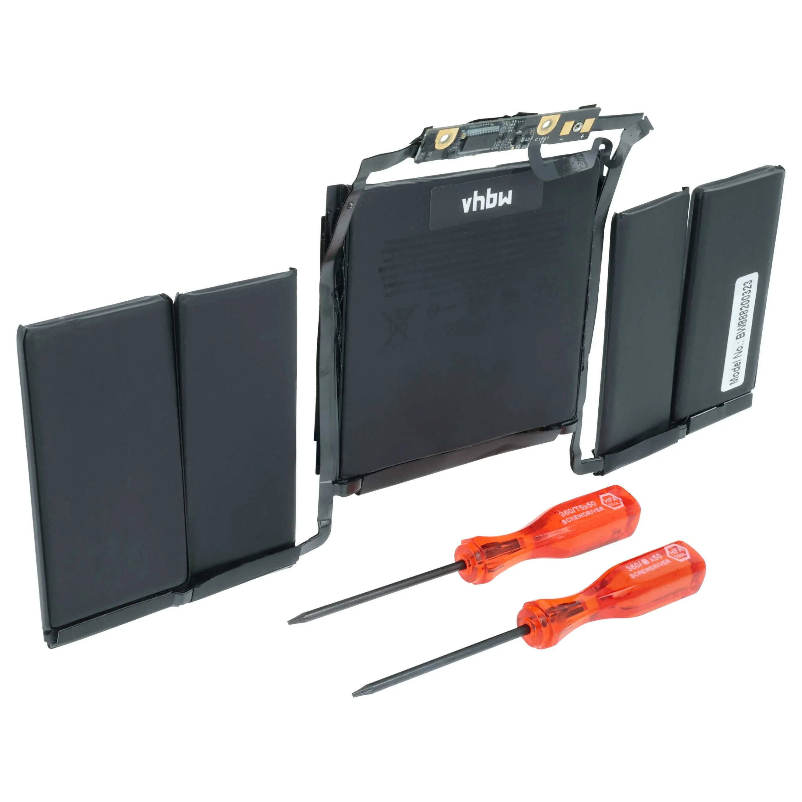 Batterie remplace Apple 020-01705, A1819 pour ordinateur portable Apple- 4300mAh 11,4V Li-polymère, noir