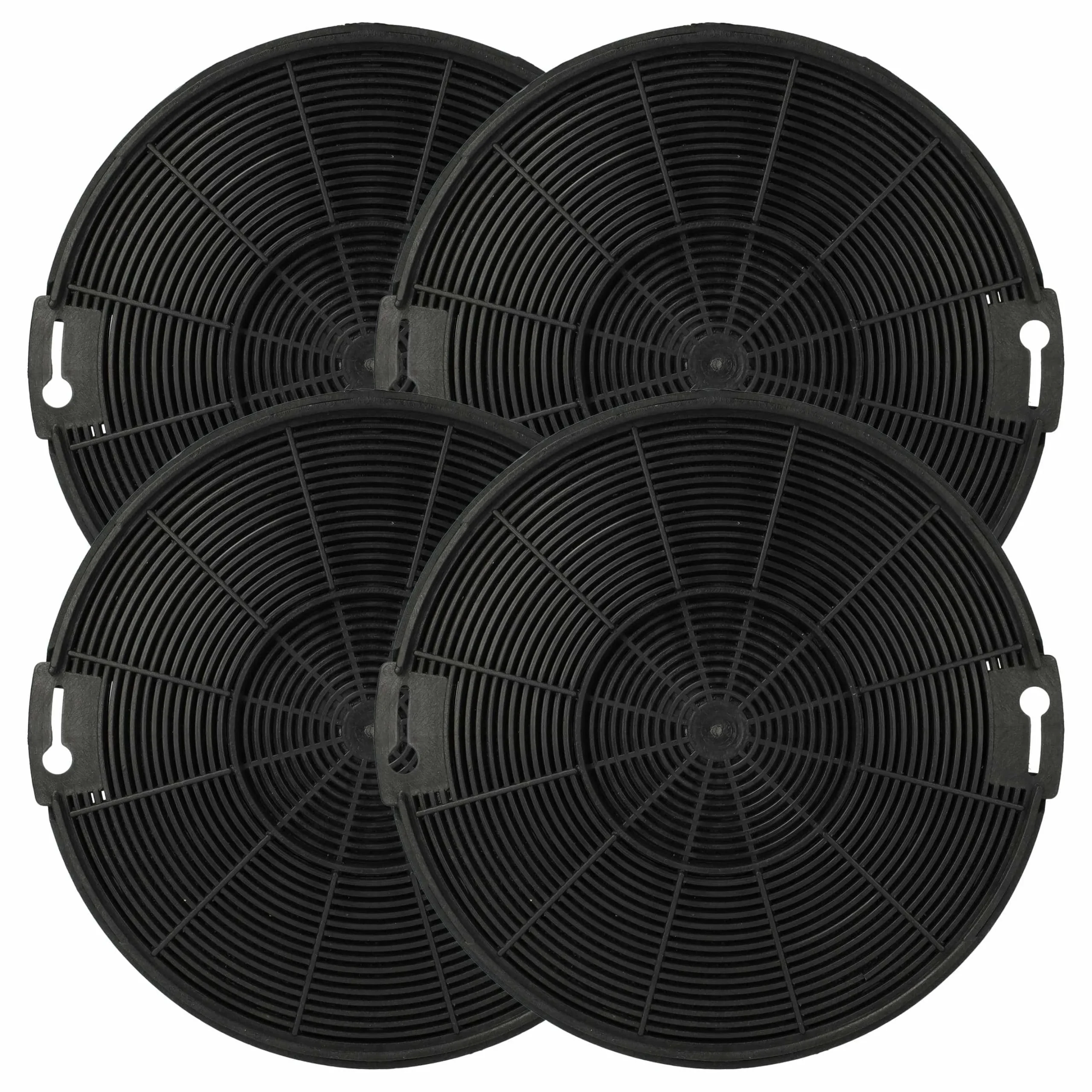 4x Filtres à charbon actif remplace Beko 9197059543 pour hotte Zanussi - Accessoires appareils ménagers