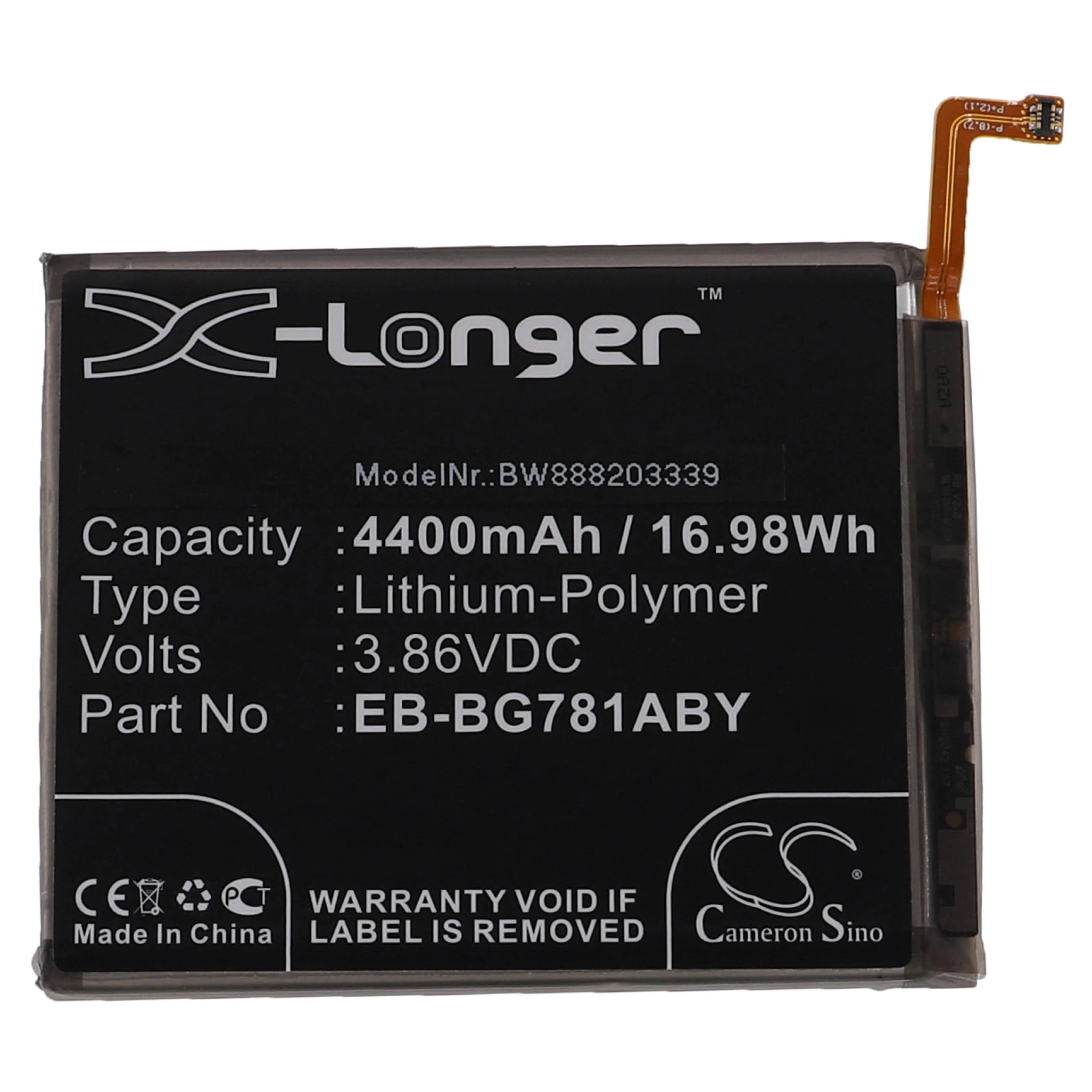 Batterie remplace Samsung EB-BG781ABE, EB-BG781ABU téléphone portable Samsung - 4400mAh 3,86V Li-polymère