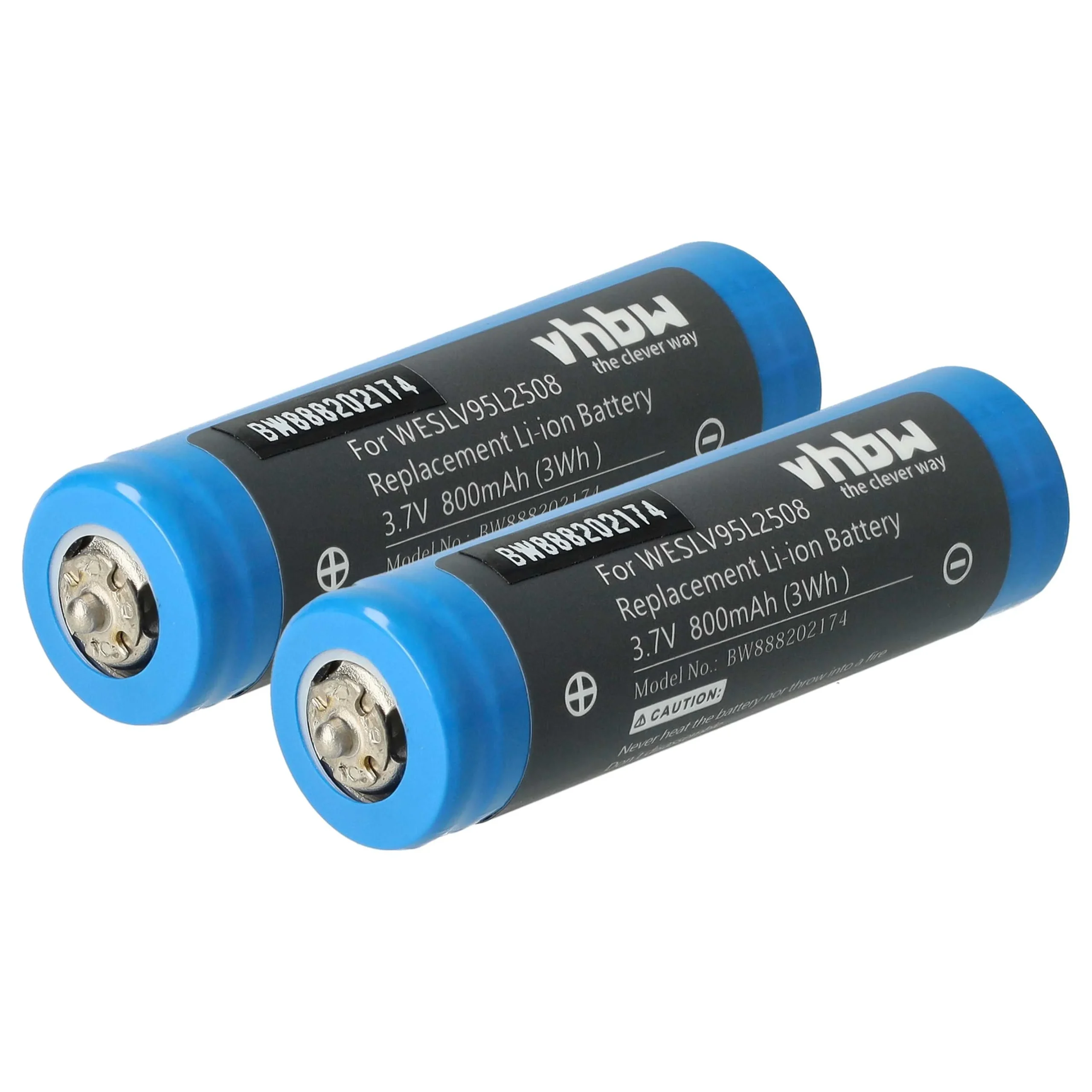 2x Batteries remplace Panasonic WES8163L2505 pour rasoir électrique Panasonic - 800mAh 3,7V Li-ion