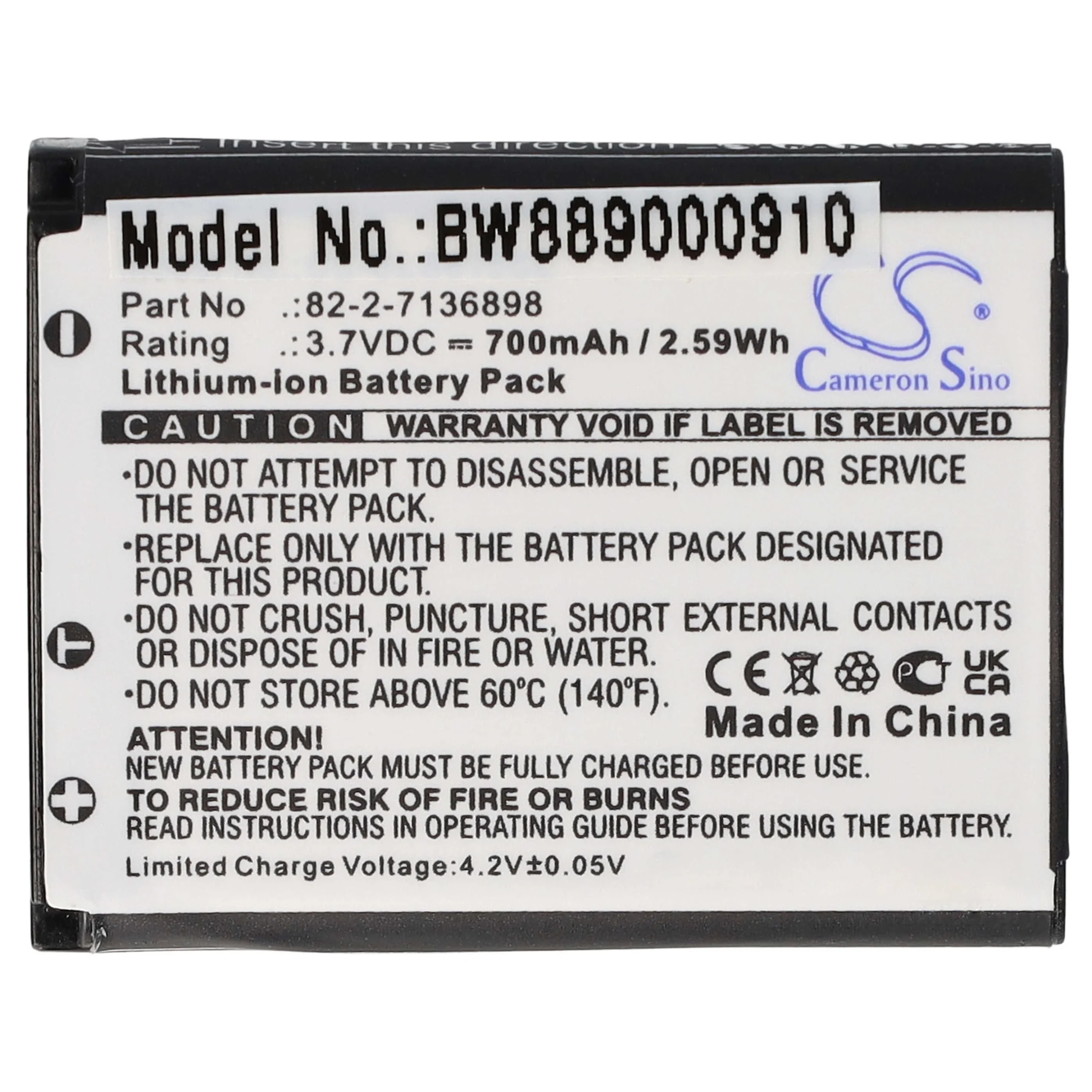 Batterie remplace SteelSeries 82-2-7136898 casque audio SteelSeries - 700mAh 3,7V Li-ion