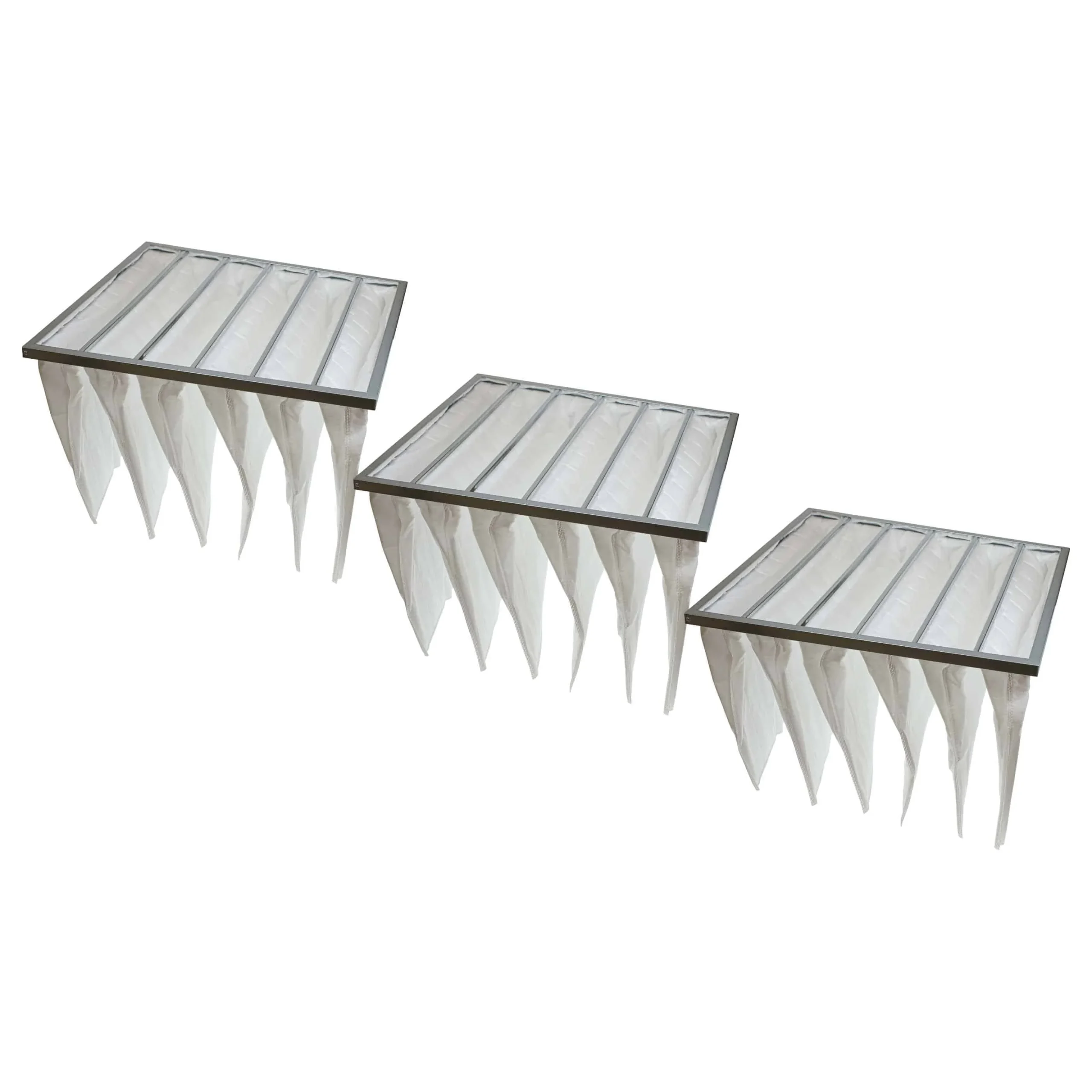 3x Filtres à poches G4 pour climatiseur, système d'aération - 59,5 x 59,2 x 4,7 cm
